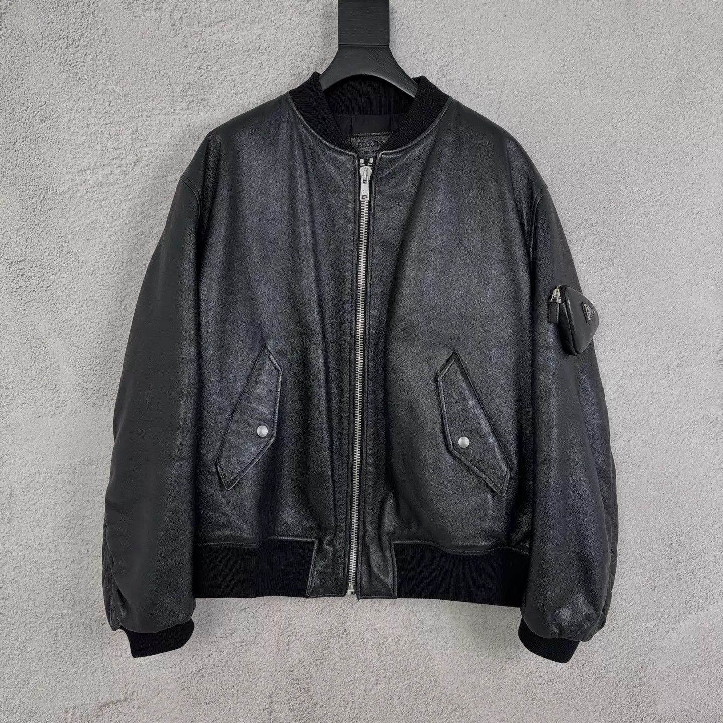 Prada PRADA Raf Simons 21AW Nappa Leather Oversized Bomber | Grailed