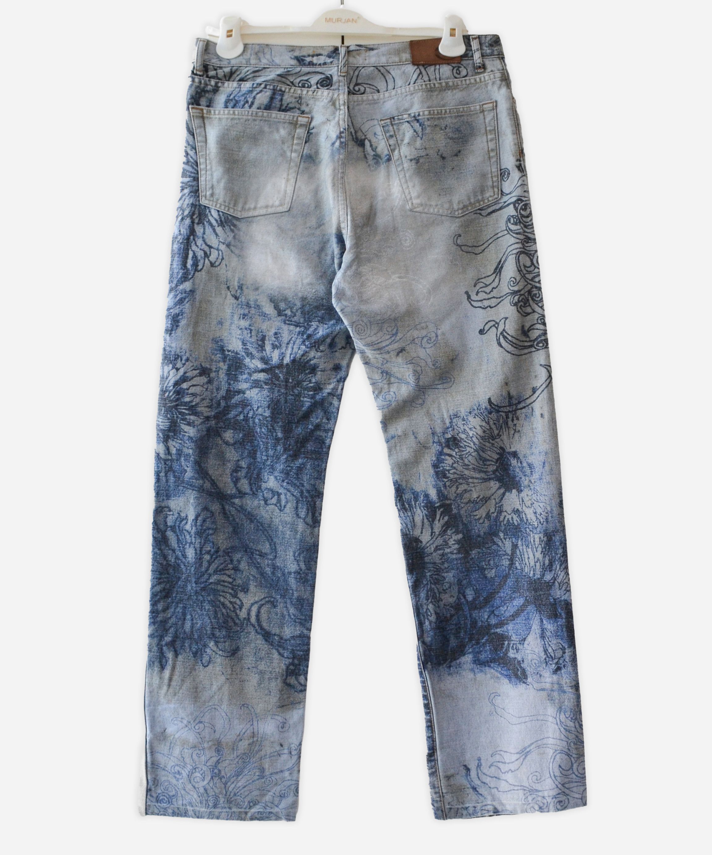 Roberto Cavalli Roberto Cavalli Jeans Pants Floral Flower Print Vintage Size US 32 / EU 48 - 2 Thumbnail