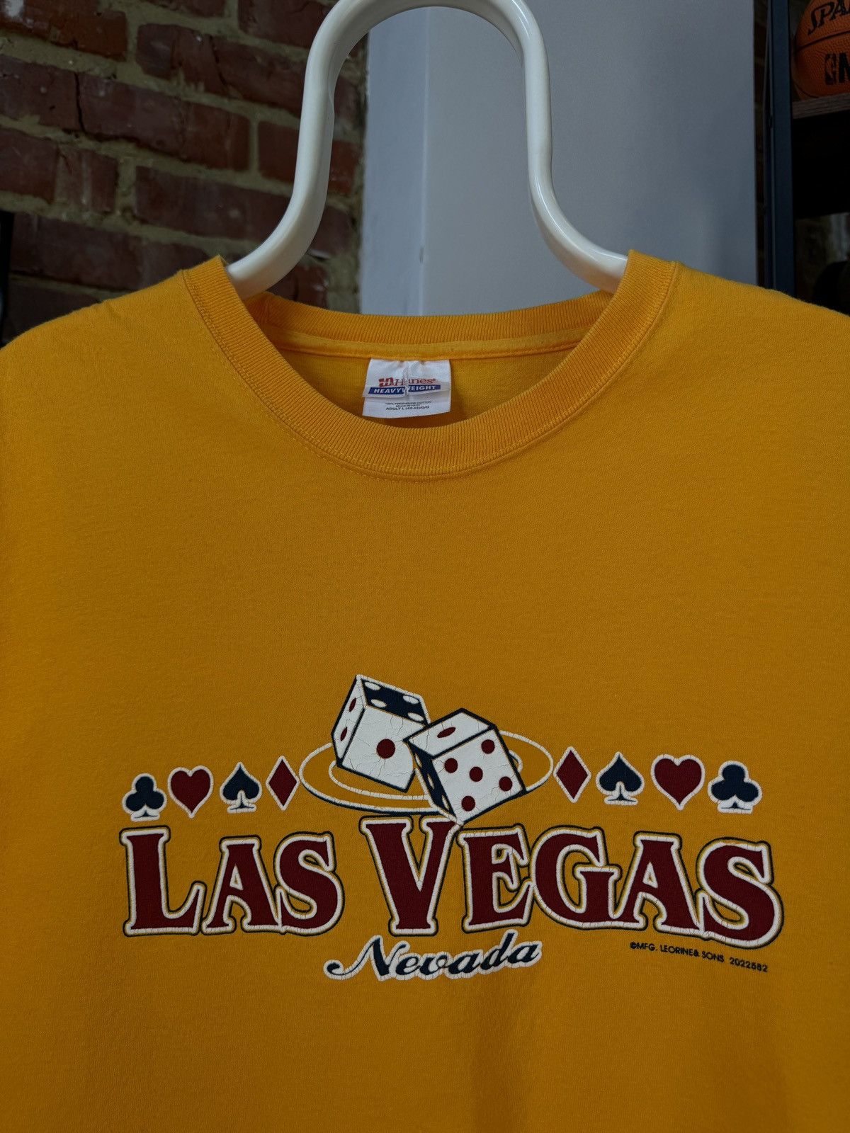 Hanes × Vintage LAS VEGAS Nevada Hanes Vintage Yellow T-Shirt Size US L / EU 52-54 / 3 - 4 Thumbnail