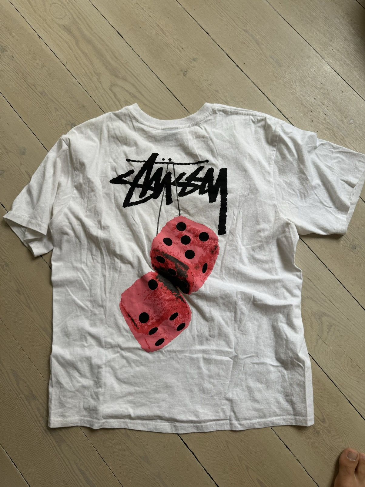 Stussy Stussy Fuzzy Dice Tee White Size US XL / EU 56 / 4 - 2 Thumbnail