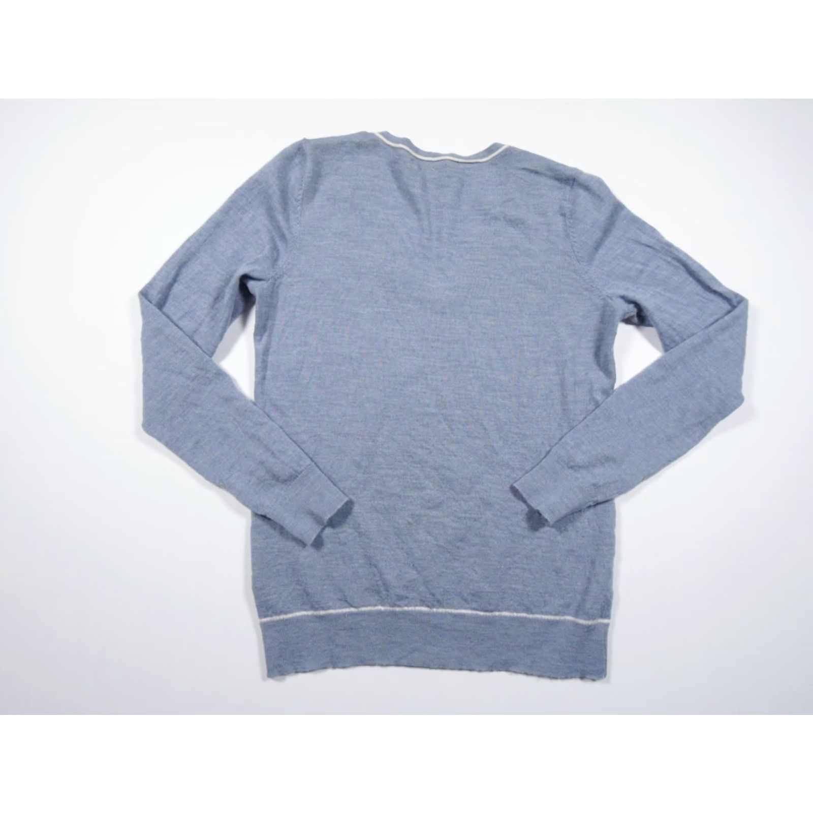 Club Monaco VINTAGE Club Monaco Men's Sweater Pullover Knit Long Sleeve V-Neck Wool Casual & Dressy Small Blue Size US S / EU 44-46 / 1 - 4 Thumbnail
