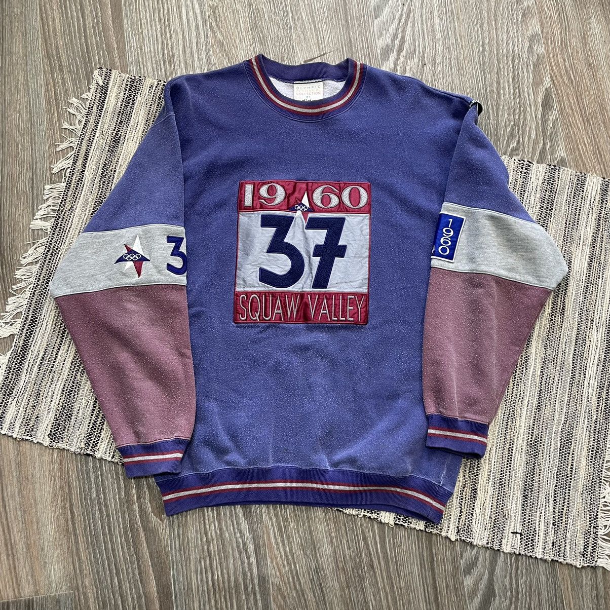 image of Adidas Olympic Games 90's Sweatshirt 1960 Squaw Valley 37 18 in Blue, Men's (Size Medium)