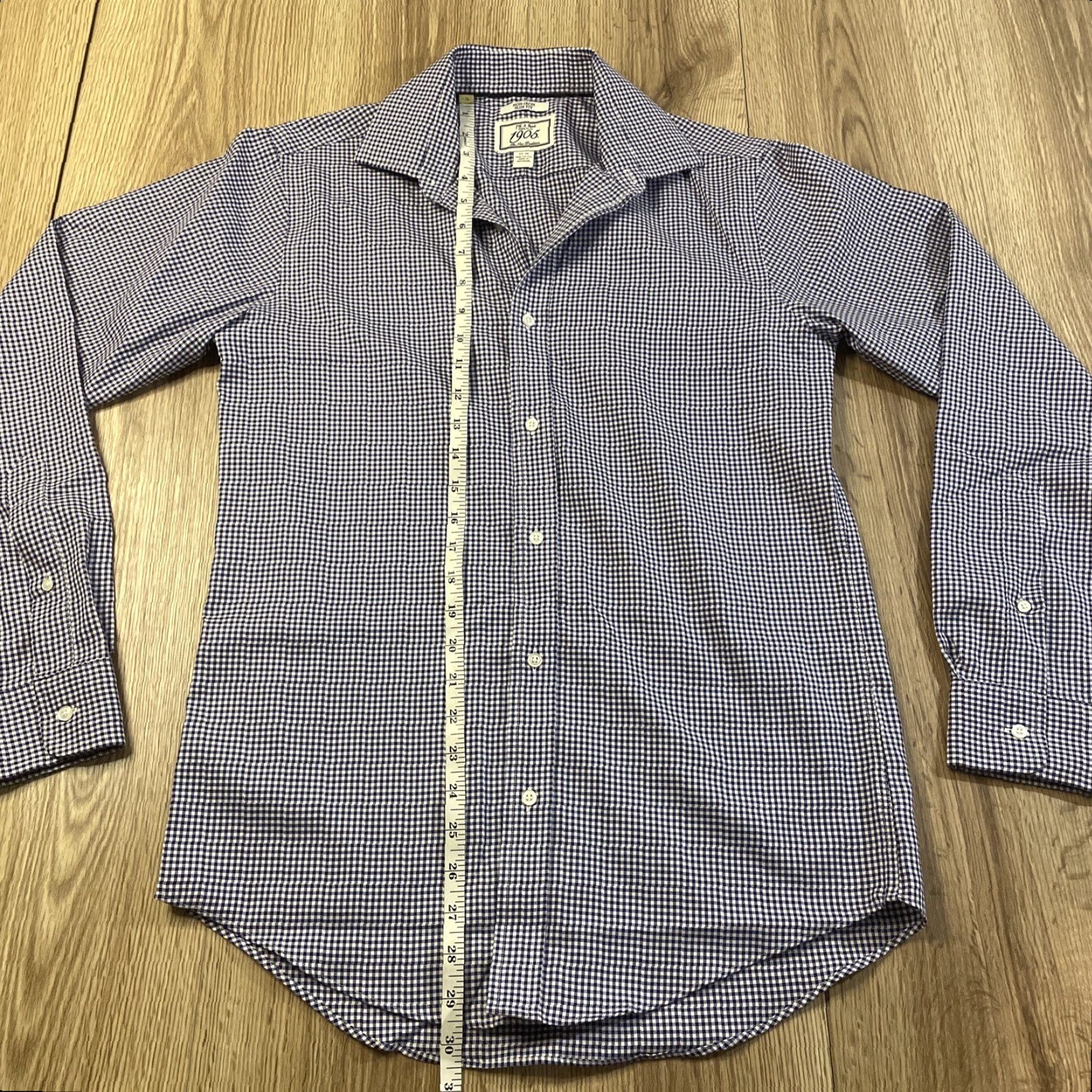 Jos. A. Bank VINTAGE Jos A Bank Men’s Button-Up Shirt Size 15-34 Long Sleeve Blue Plaid Casual Fashion Size US M / EU 48-50 / 2 - 3 Thumbnail
