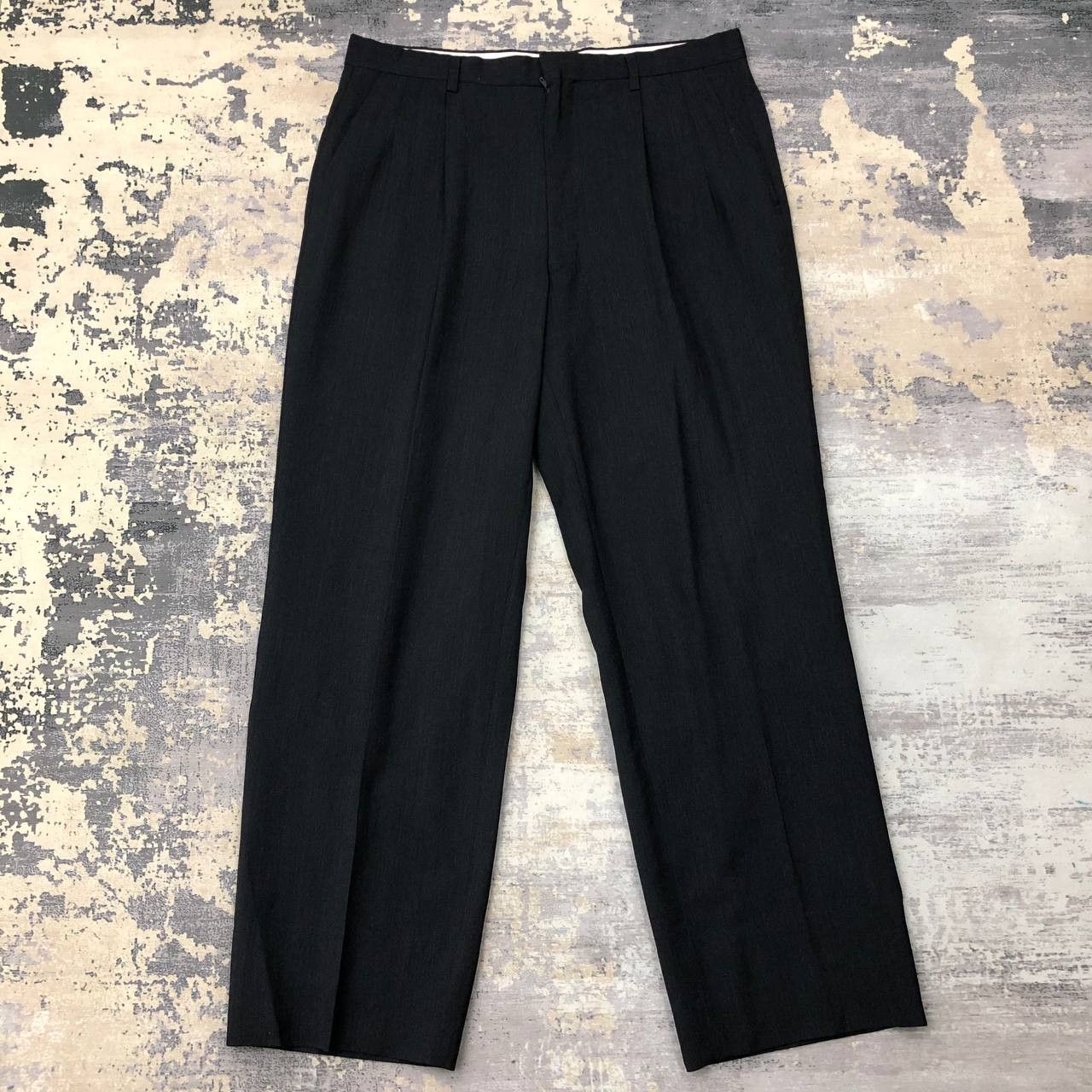 image of P553 Kensho Abe Homme Wool Pants in Black, Men's (Size 33)
