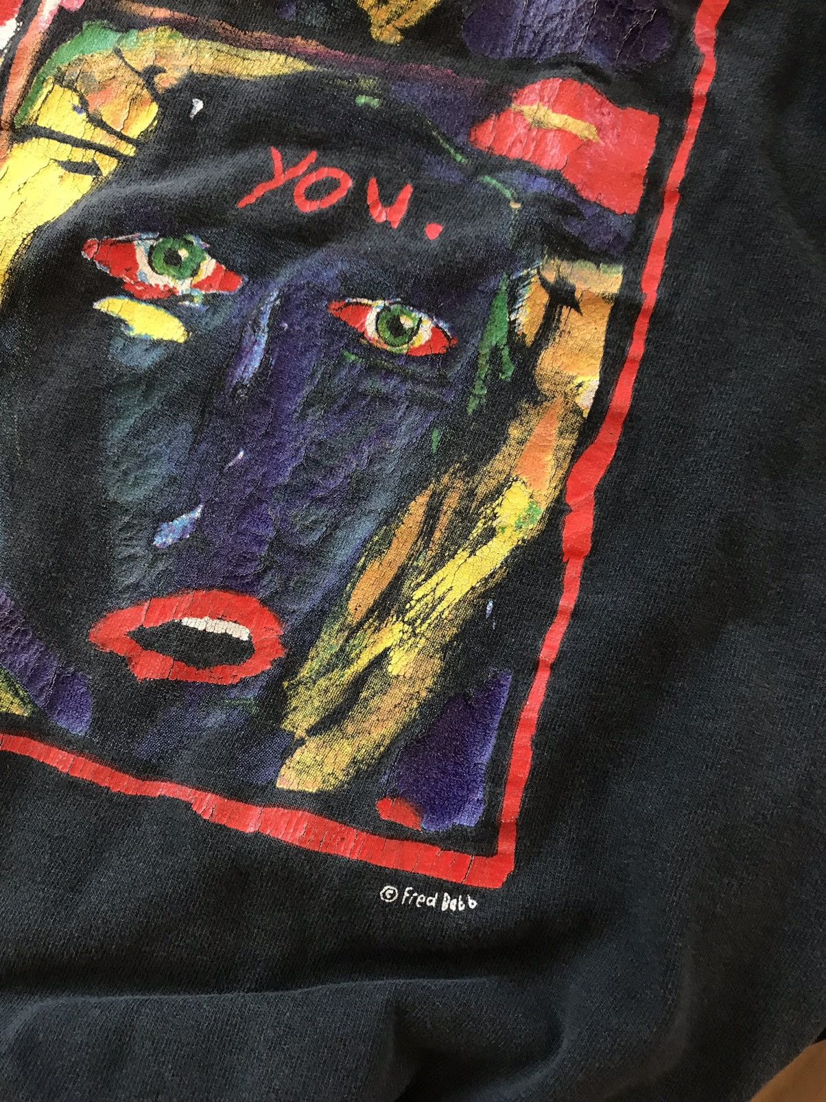 Vintage Vintage 90’s Fred Babb ‘Art Cant Hurt You’ Tshirt Size US L / EU 52-54 / 3 - 4 Thumbnail