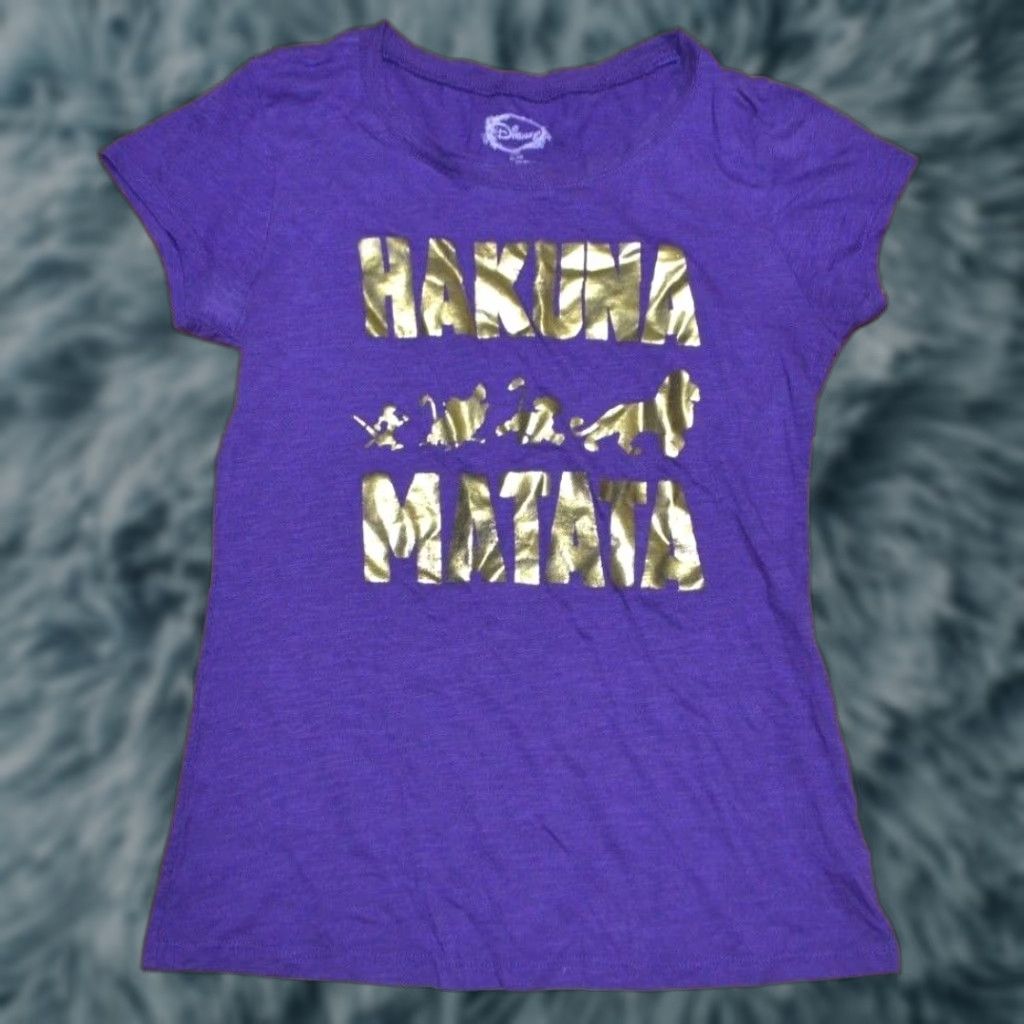 Disney Disney Lion King Hakuna Matata Gold Foil T Shirt Womens XL Size XL / US 12-14 / IT 48-50 - 1 Thumbnail