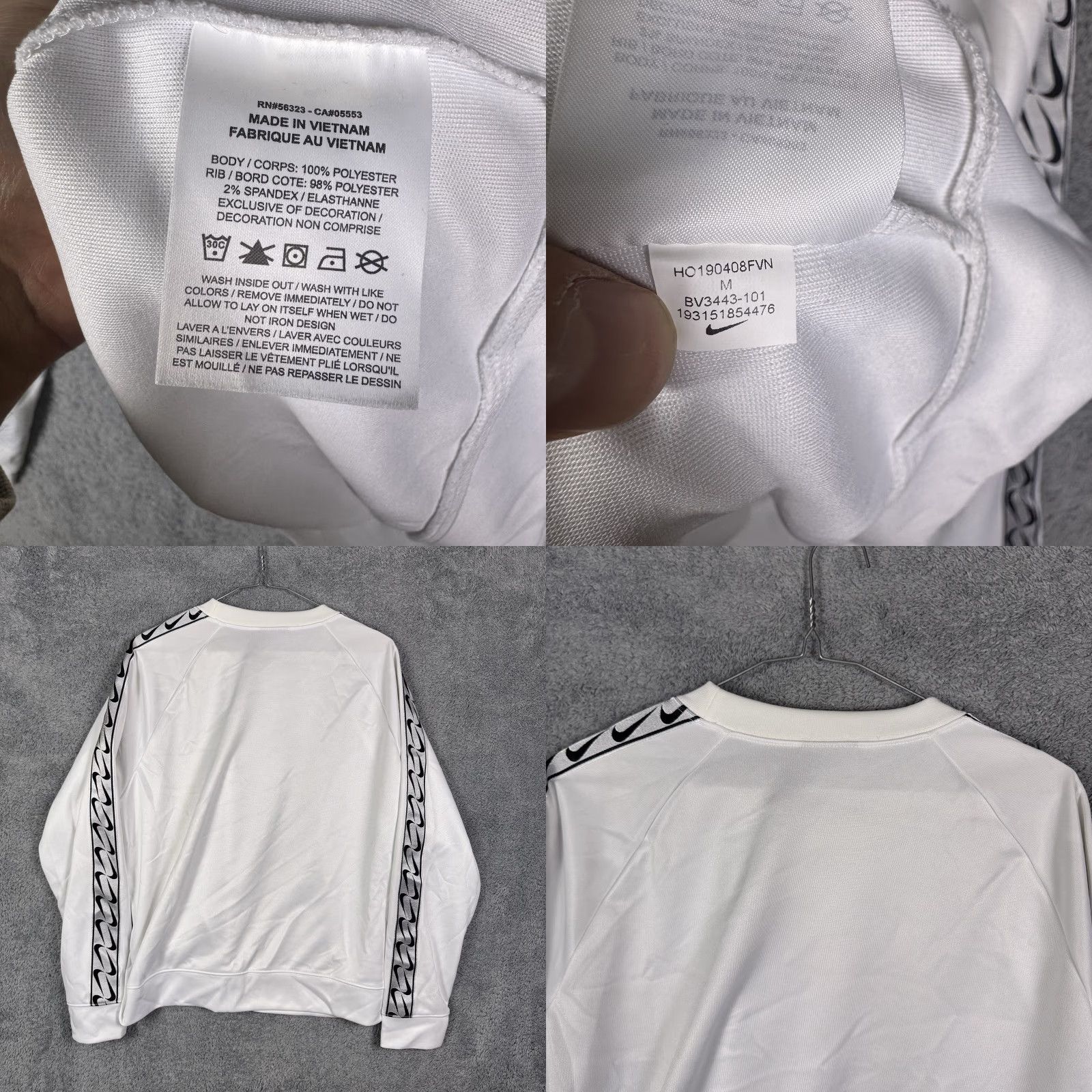 Nike Nike Sweatshirt Womens M Center Check Double Logo Tape Crewneck Pullover BV3443 Size M / US 6-8 / IT 42-44 - 8 Thumbnail