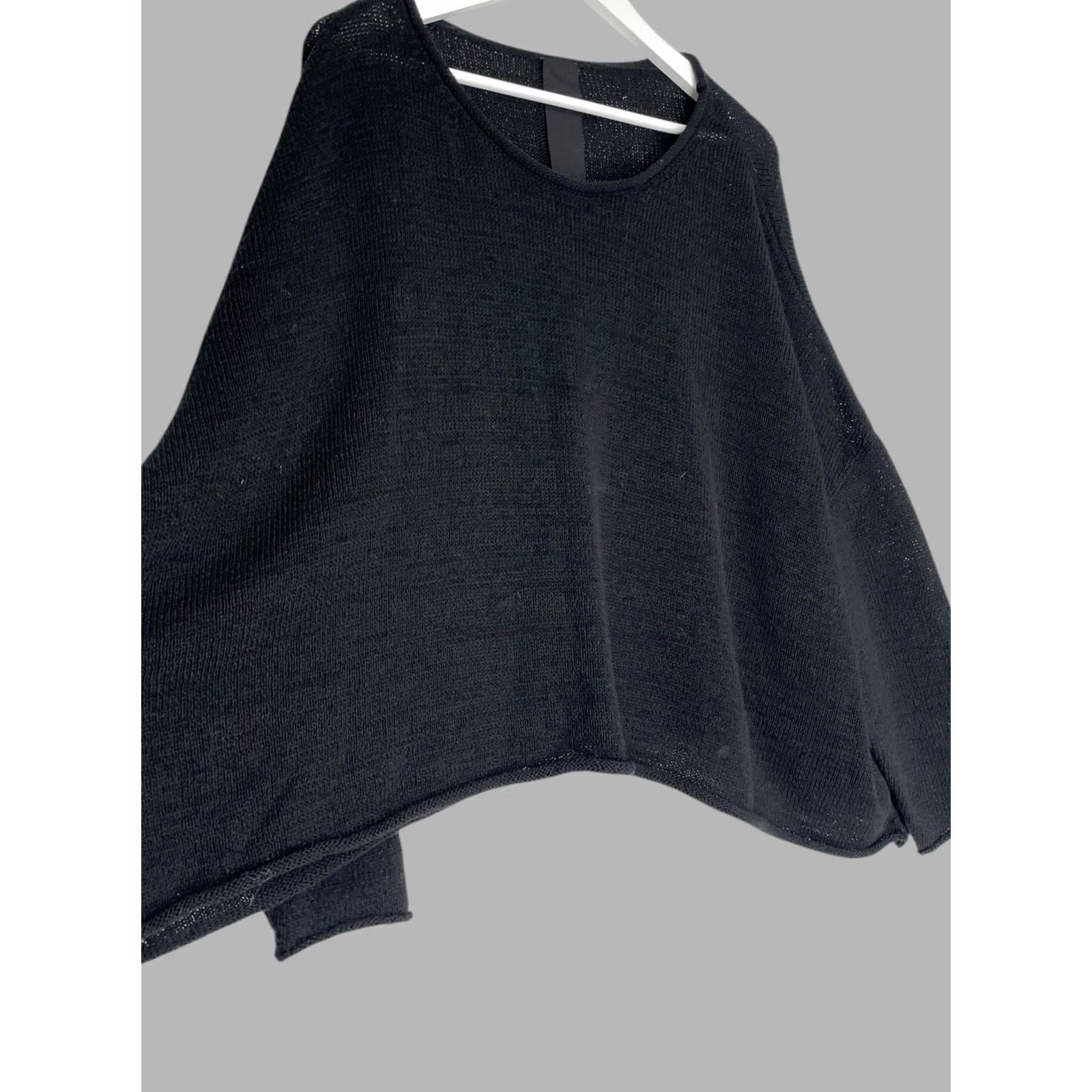 Vintage Rundholz Black Label Woman's Black Oversized Knit Sweater Jumper Size S Size 28" / US 6 / IT 42 - 7 Thumbnail