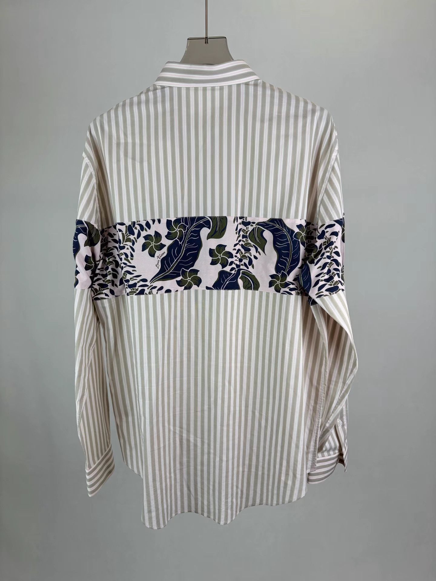 Louis Vuitton Striped Long Sleeve Shirt with Floral Panel Size US XXL / EU 58 / 5 - 2 Thumbnail