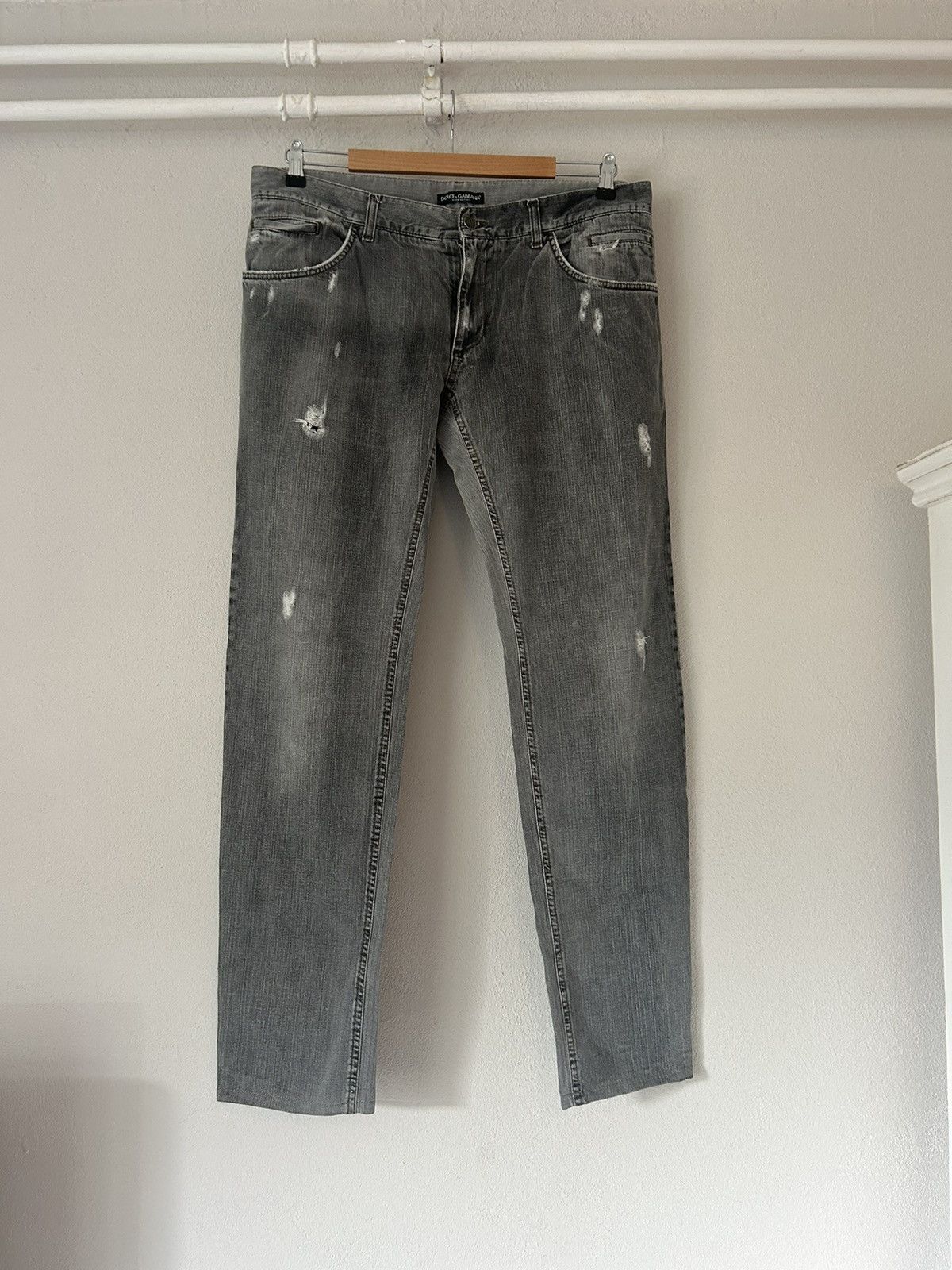 Dolce & Gabbana Grey Distressed Jeans Size US 36 / EU 52 - 1 Thumbnail