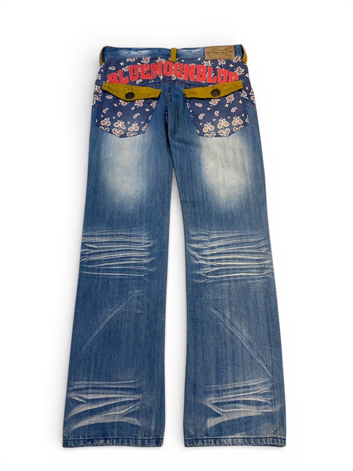Hysteric Glamour VINTAGE BLUE MOON BLUE SPELL OUT JEANS Size US 32 / EU 48 - 1 Thumbnail