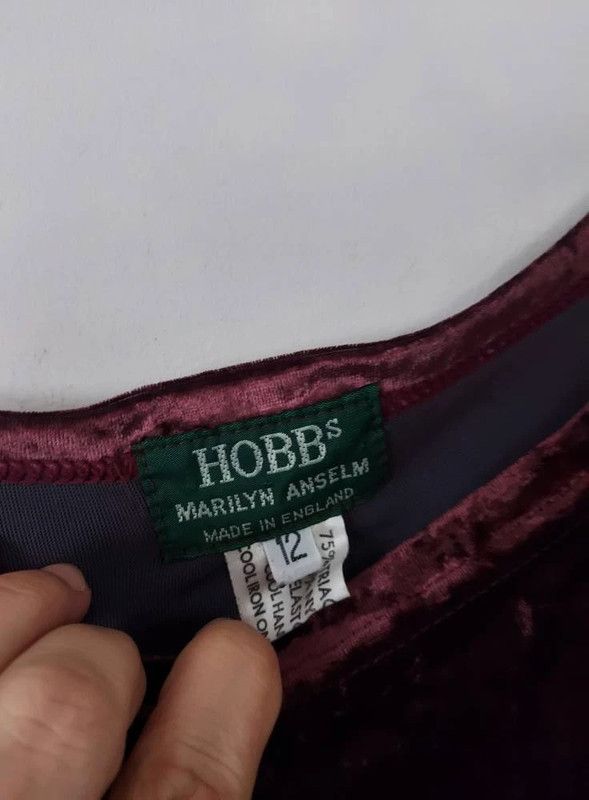 Vintage Hobbs vintage velvet dress L Size L / US 10 / IT 46 - 5 Thumbnail