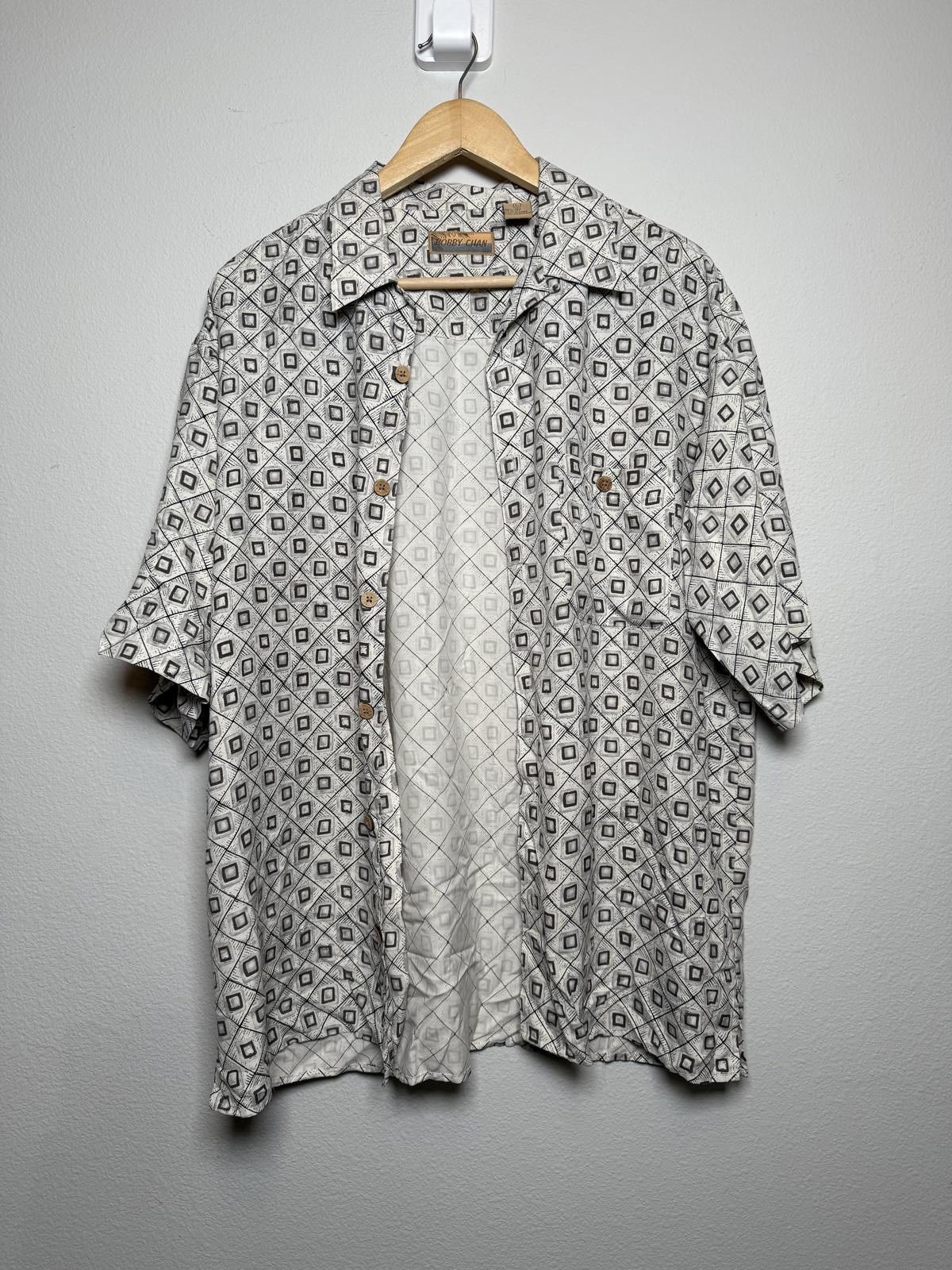 Other Mens 90s Vintage Silk Neutral Button Up Shirt Size US L / EU 52-54 / 3 - 3 Thumbnail