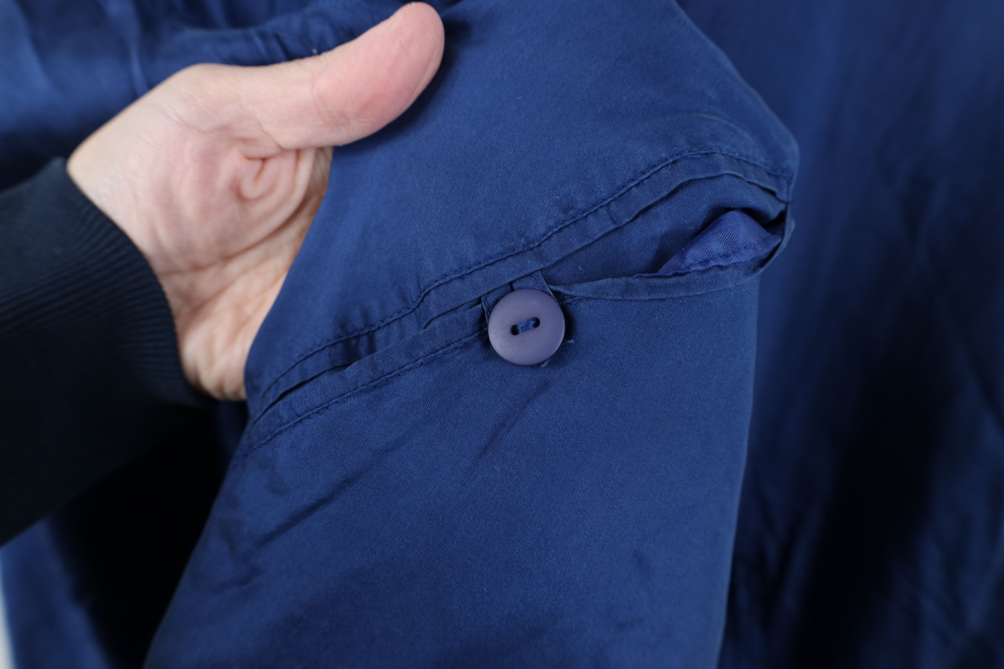 Vintage Vintage 90s Streetwear Full Zip Silk Bomber Jacket Blue Size US L / EU 52-54 / 3 - 7 Thumbnail