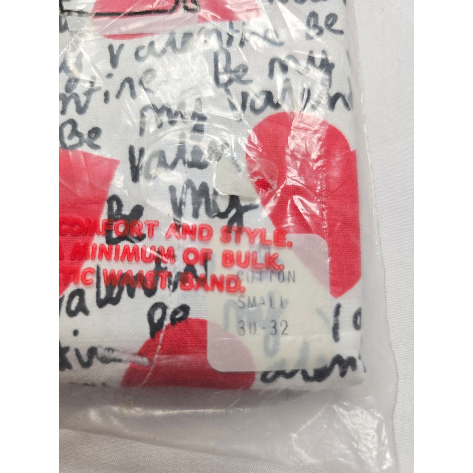 Vintage Vintgae Valentine Boxers Be My Mine Valentines Day 90s S Size 32 - 3 Thumbnail