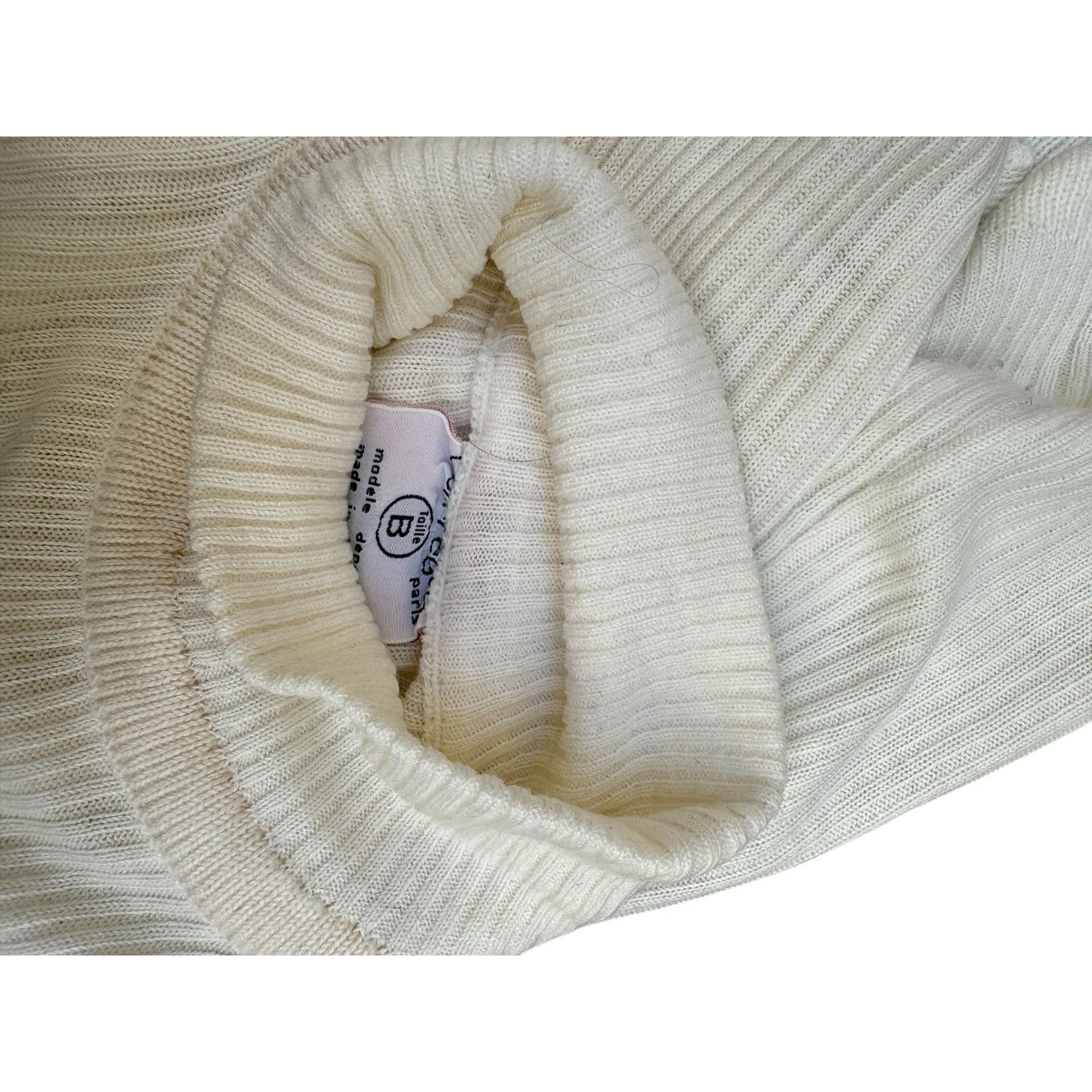 Courreges White Ribbed Knit Size M / US 6-8 / IT 42-44 - 4 Thumbnail