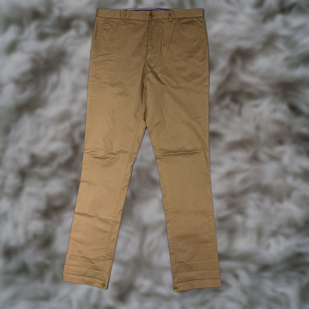 Fred Perry Fred Perry Pants Mens 30 Khaki Tan Chino Bradley Wiggins Button Casual Size US 30 / EU 46 - 1 Thumbnail