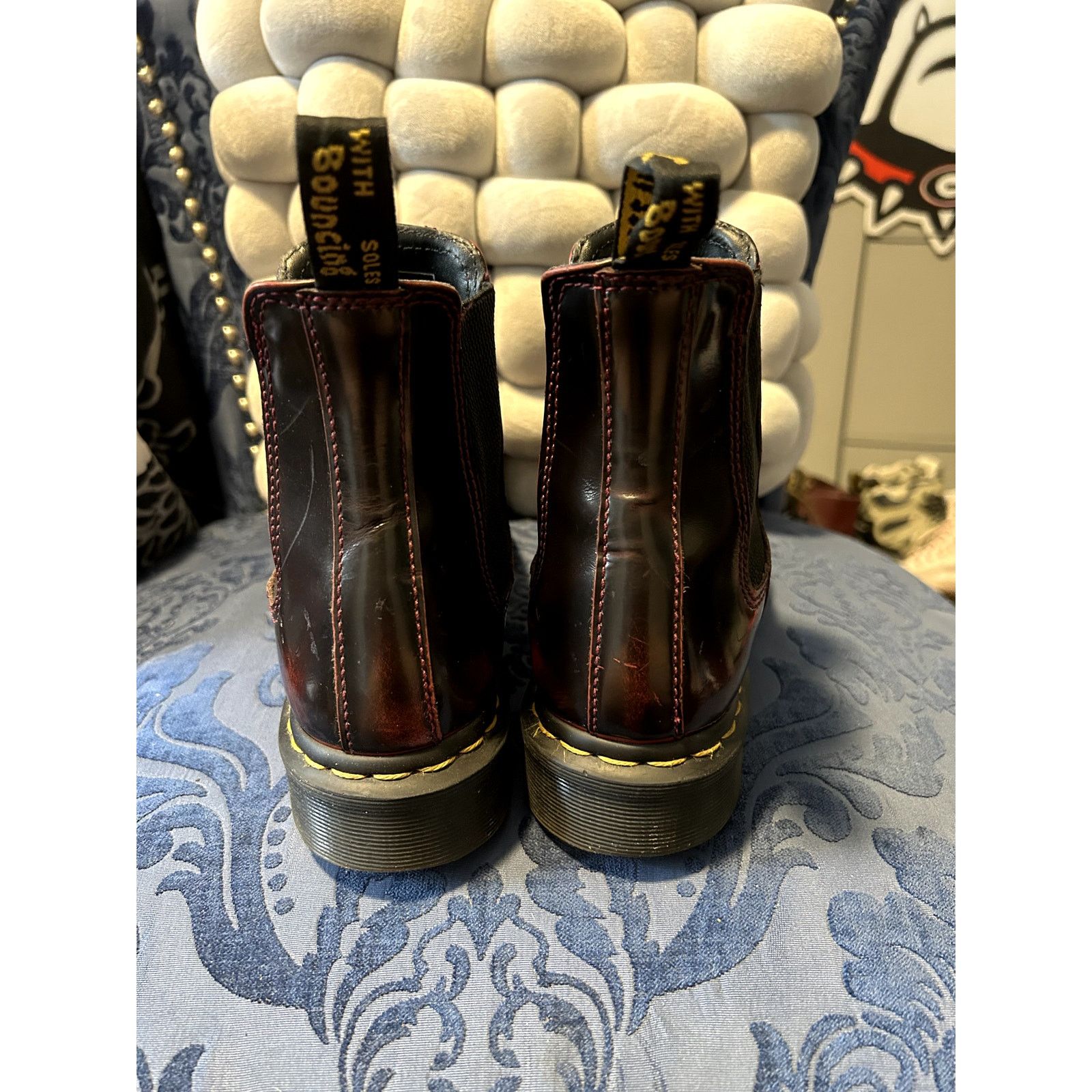 Dr. Martens Dr Martens Cherry Red Rub Off Chelsea Size 8/EU 39 Size US 8 / IT 38 - 4 Thumbnail