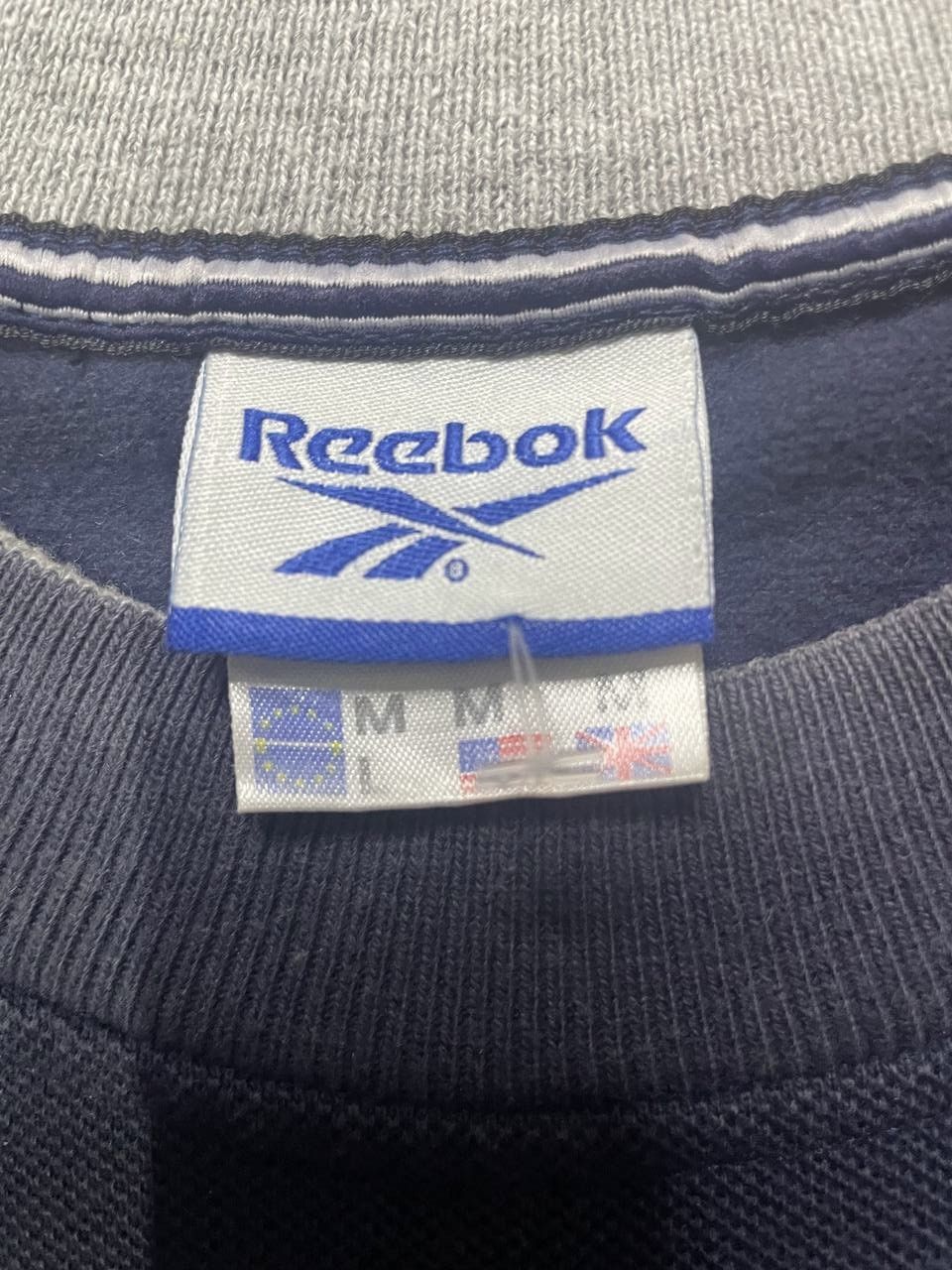 Reebok × Vintage Vintage Reebok Big Center Logo Blue Sweatshirt Size US M / EU 48-50 / 2 - 2 Thumbnail