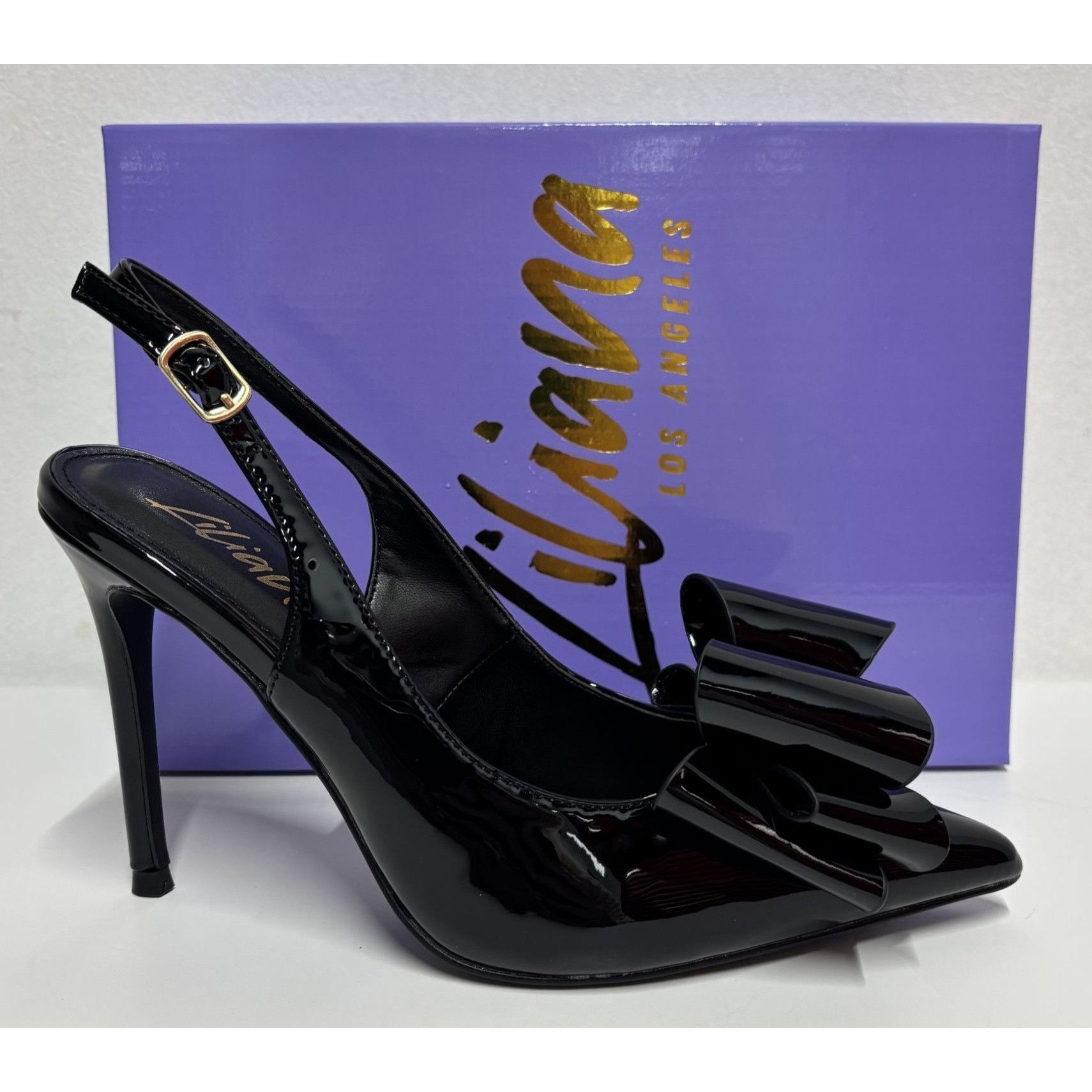 Other LILIANA / Lana -1 / Black / Patent / Slingback / Heels / Wi Size US 10 / IT 40 - 7 Thumbnail