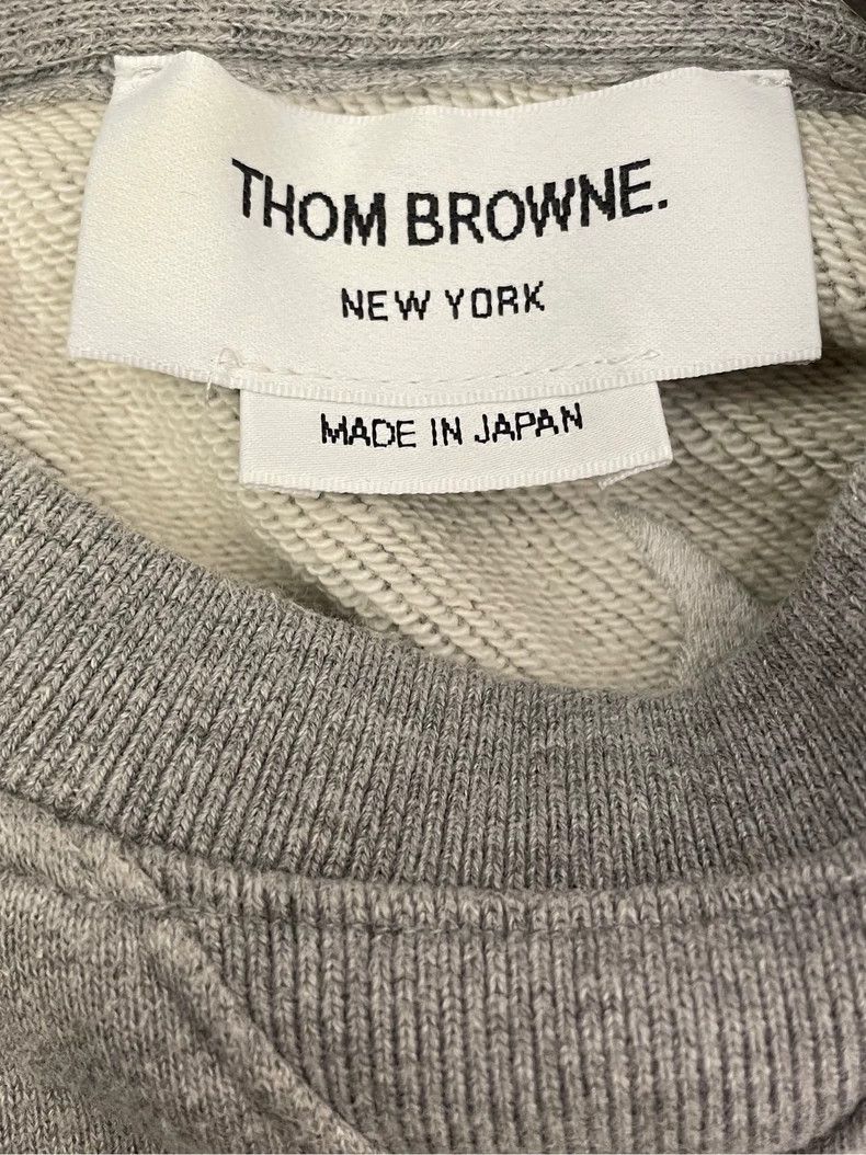 Thom Browne Thom browne Gray shark surfboard embroidered round neck bac Size US XS / EU 42 / 0 - 6 Thumbnail