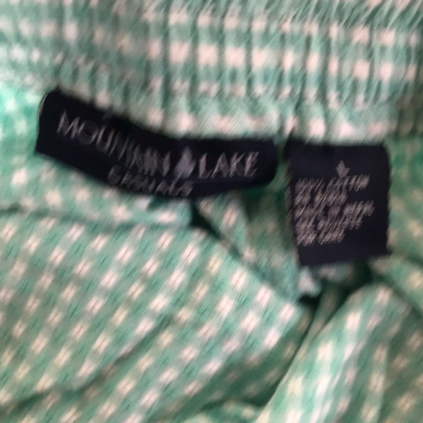 Vintage VINTAGE Mountain Lake Women's Drawstring Checked Shorts Casual Travel Spring Summer Green White Size L Size 36" / US 14 / IT 50 - 3 Thumbnail