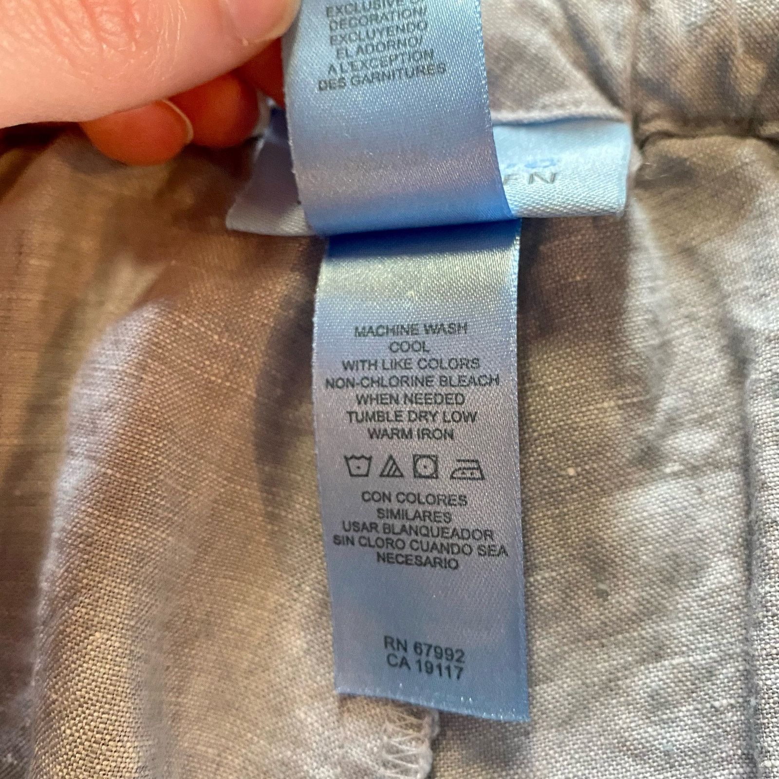 Other Sigrid Olsen SO Blue Cropped Linen Pants Womens Petite Small Size 28" / US 6 / IT 42 - 13 Thumbnail