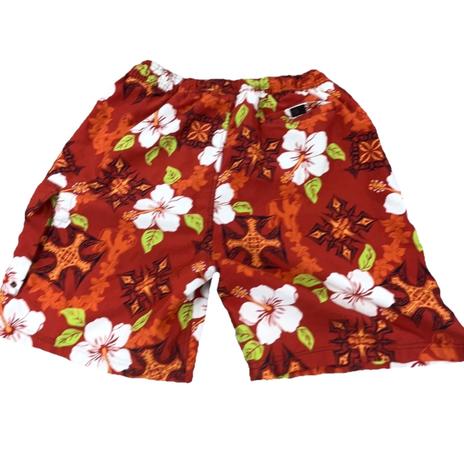Big Dogs Big Dogs Swim Trunks Men M Red Floral Beach Surfing Trunks Hipster Retro Size US 31 - 2 Thumbnail