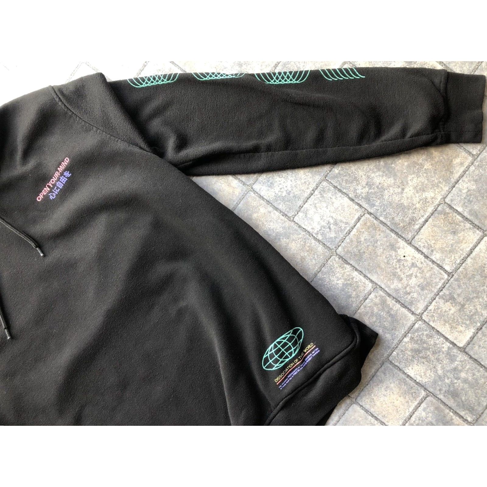 Vintage VINTAGE Brooklyn Mens Pullover Hoodie Black Size S Open Your Mind The Thinker Graphic Print Hipster Designer Grunge Hip Hop Walking Hiking Shirt? Size US S / EU 44-46 / 1 - 4 Thumbnail