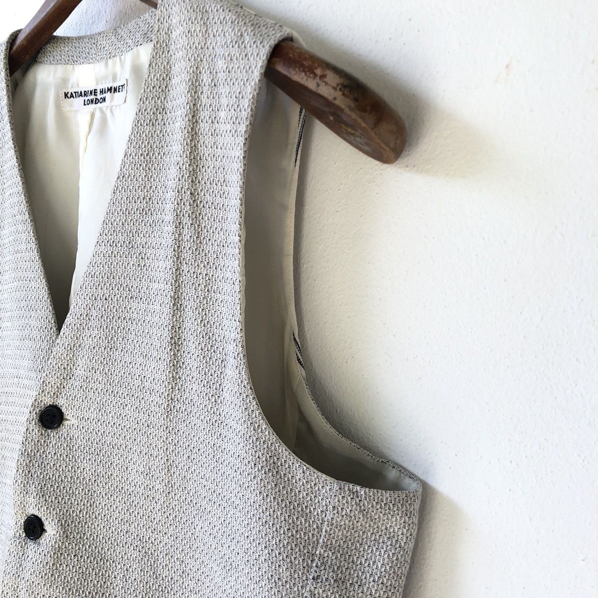 Katharine Hamnett London KATHARINE HAMNETT LONDON Linen-Cotton Vest Size US M / EU 48-50 / 2 - 7 Thumbnail