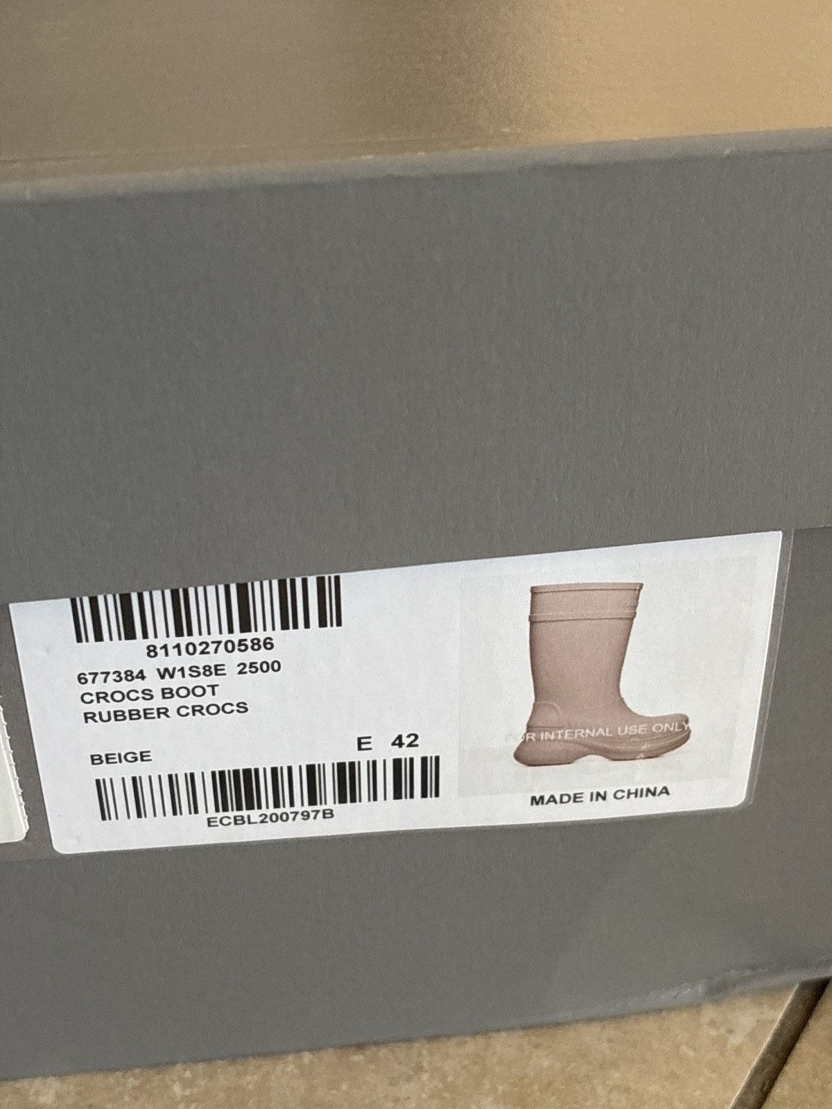 Balenciaga × Crocs Balenciaga x crocs rubber boots beige size 42 Size US 9 / EU 42 - 2 Thumbnail