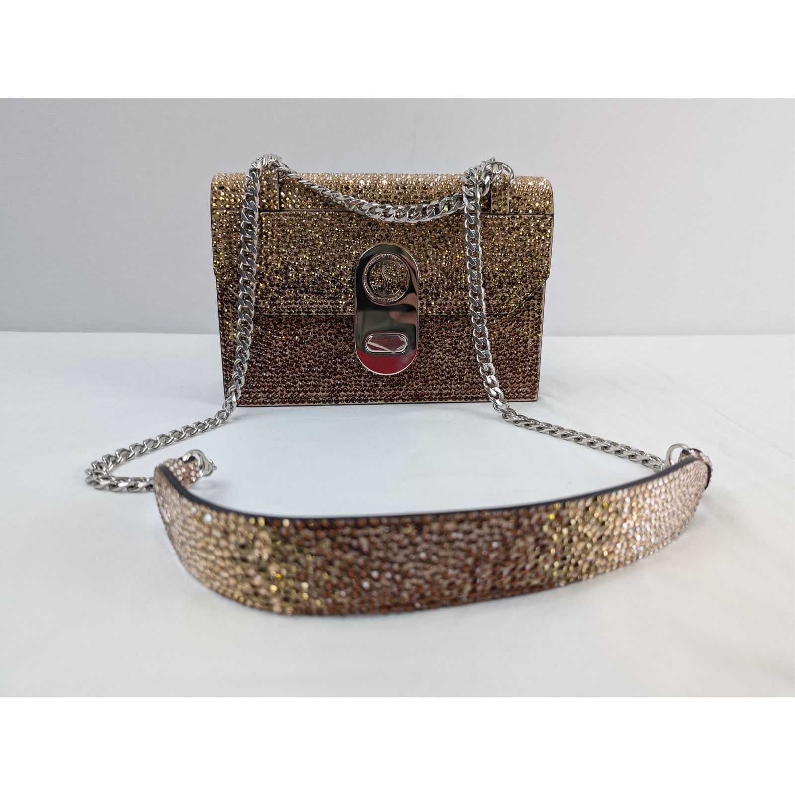 Christian Louboutin o1rshd1 Size: OS / Elisa Small VV/Strass Degrade Bag in Nude Size ONE SIZE - 17 Thumbnail