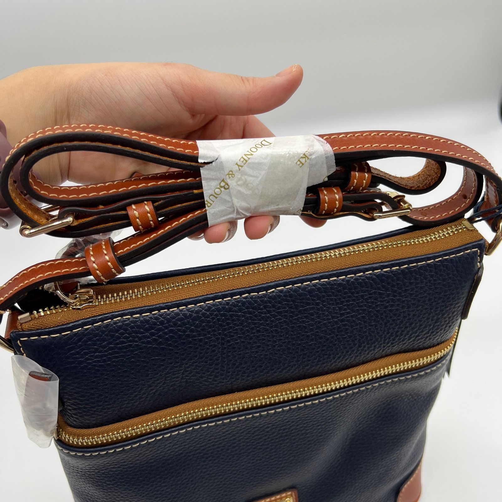 Dooney & Bourke Dooney & Bourke Pebble Leather Crossbody Bags Midnight Blue Size ONE SIZE - 6 Thumbnail