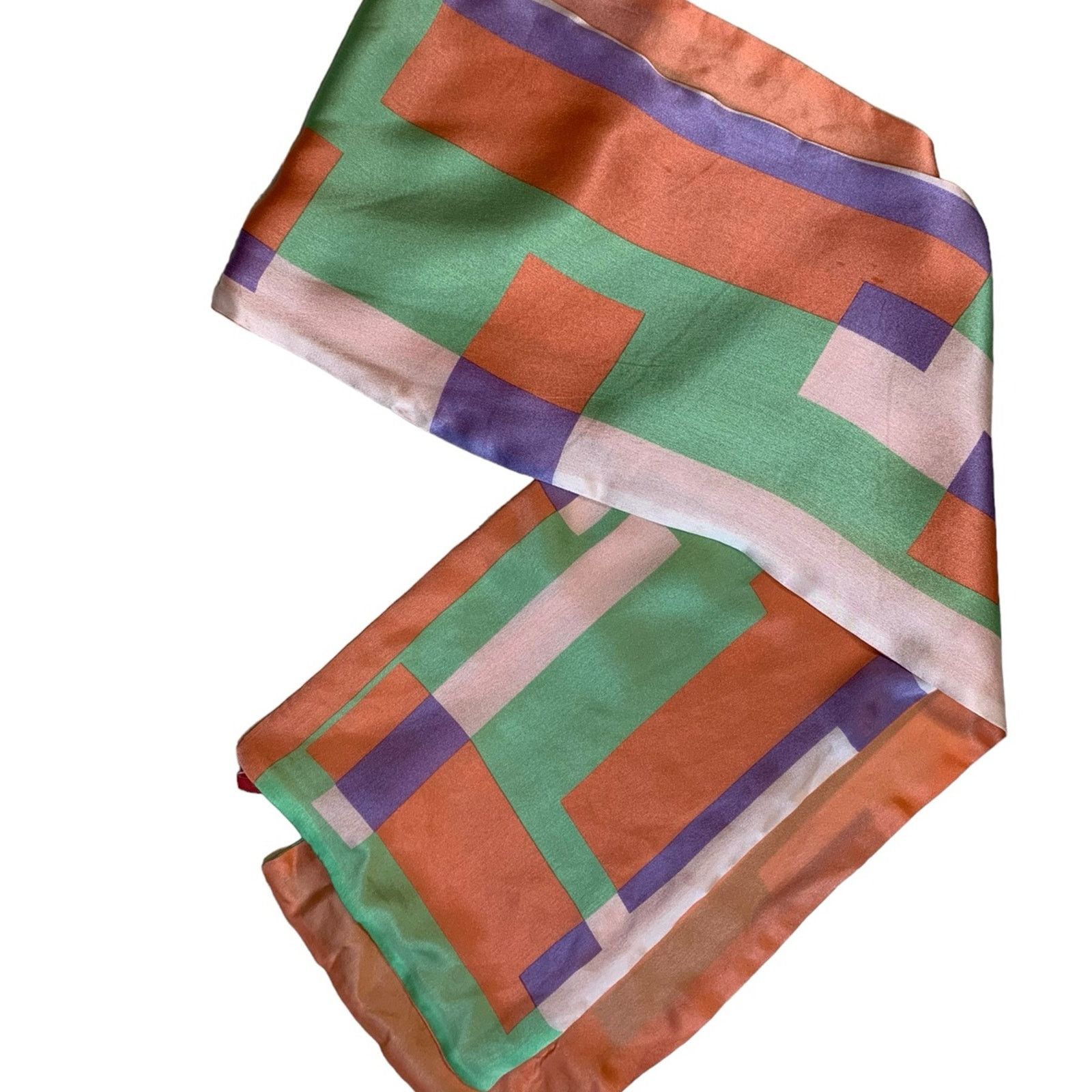 Anne Klein Anne Klein Women's Scarf 100% Silk Color Bock Multicolor Size ONE SIZE - 1 Thumbnail