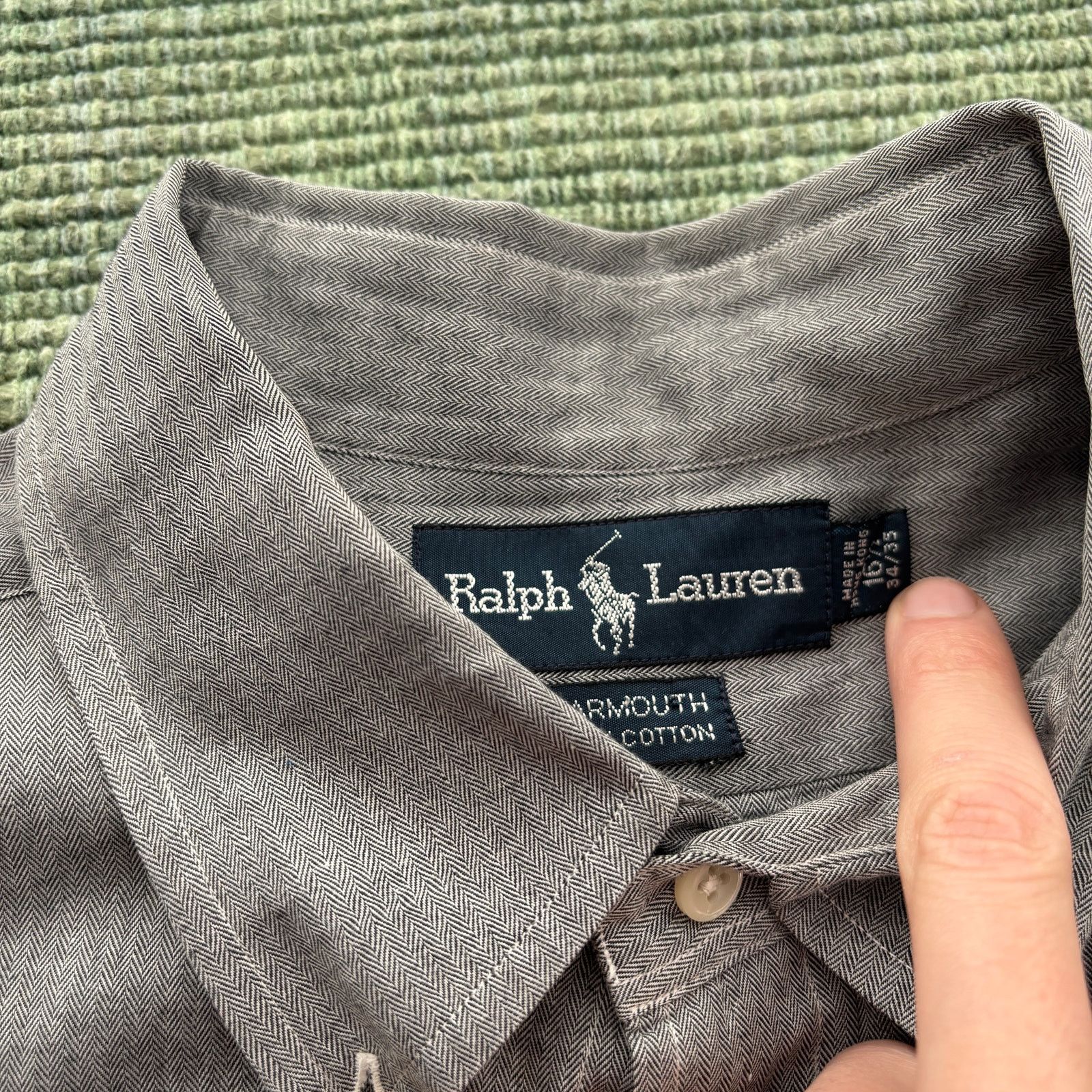 Ralph Lauren × Vintage Vintage Ralph Lauren Yarmouth Men's Cotton Button Up XL Size US XL / EU 56 / 4 - 5 Thumbnail