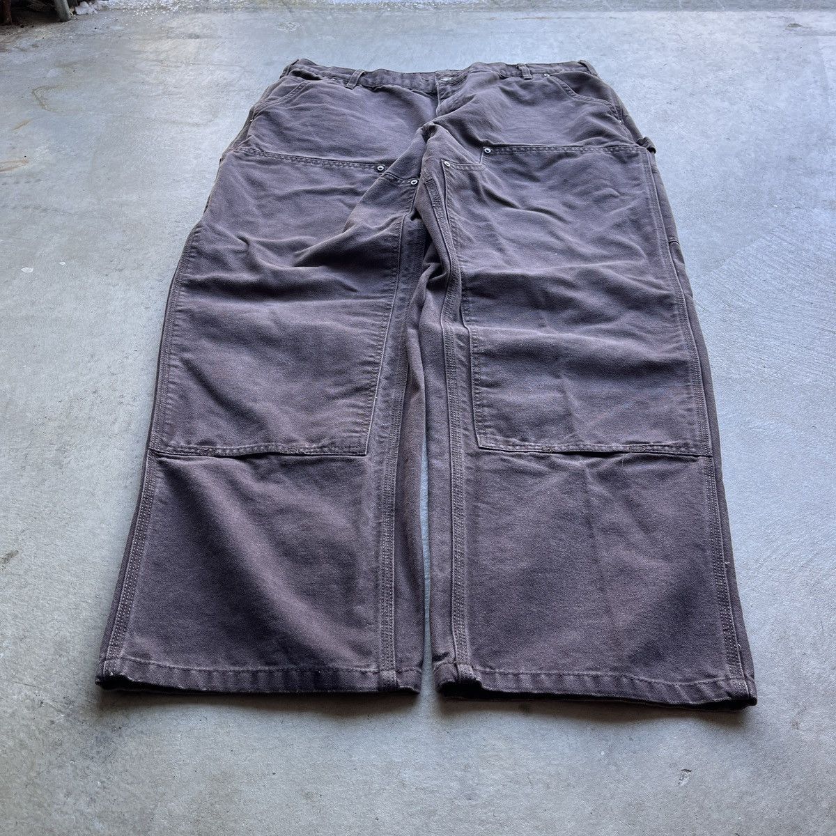 Carhartt Vintage Y2K Carhartt Brown Double Knee Workwear Baggy Cargos Size US 40 / EU 56 - 1 Thumbnail