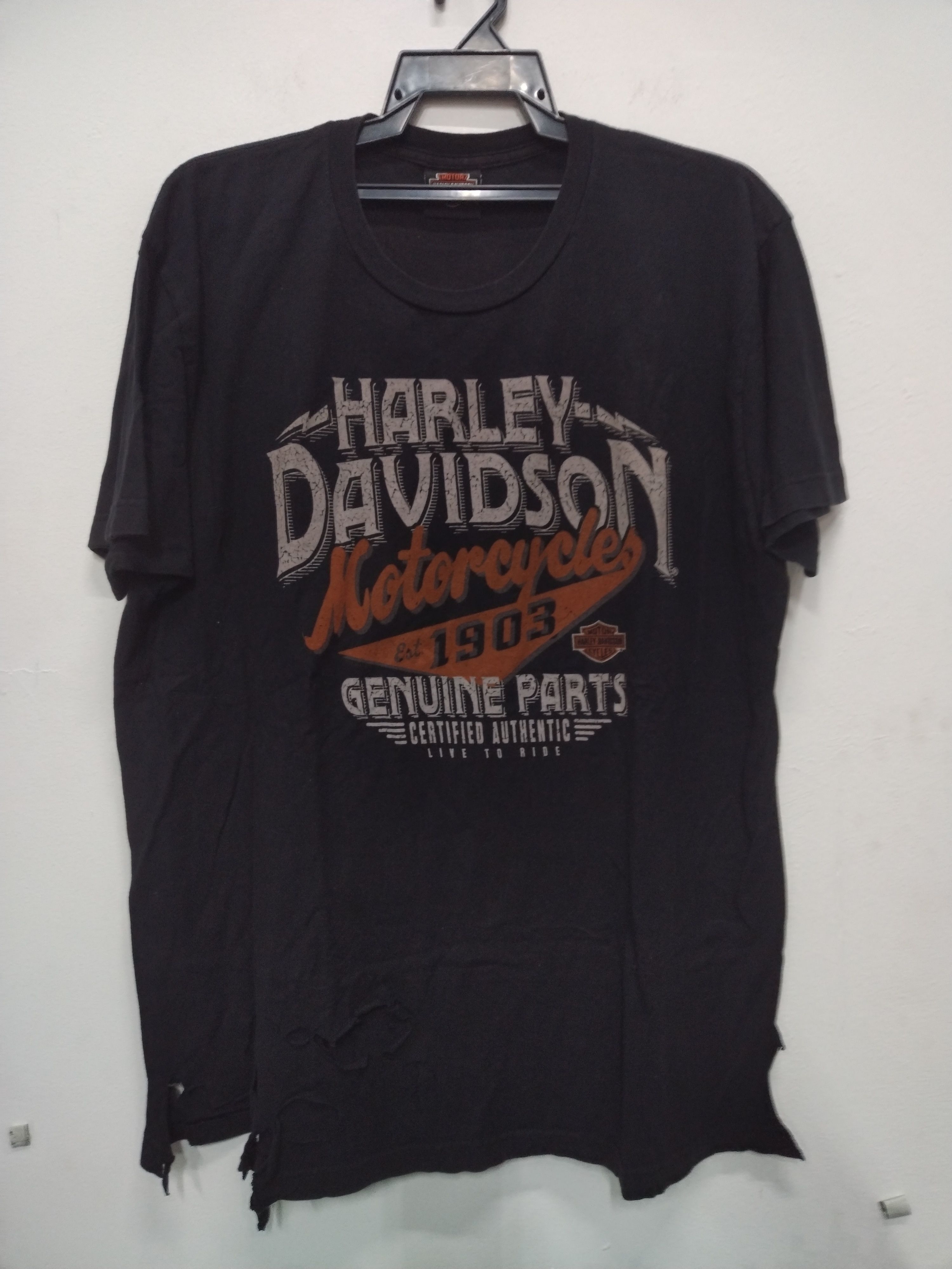 Harley Davidson TRASH DISTRESSED HARLEY DAVIDSON T SHIRT Size US L / EU 52-54 / 3 - 1 Thumbnail