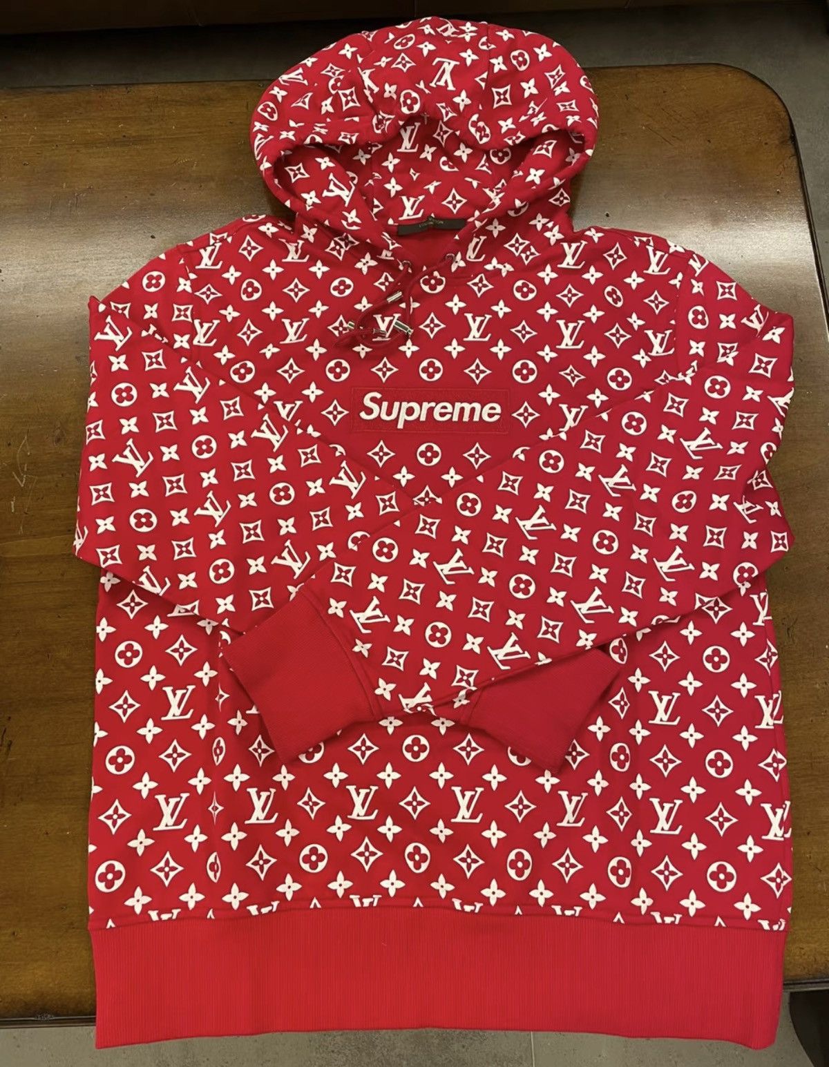 Louis Vuitton × Supreme Supreme Louis Vuitton Box logo hooded sweatshirt hoodie Size US M / EU 48-50 / 2 - 1 Thumbnail