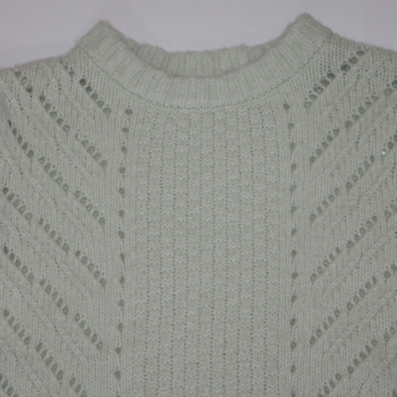 Other Elodie Pointelle Knit Pullover Sweater Top in Pale Green Size XS / US 0-2 / IT 36-38 - 3 Thumbnail