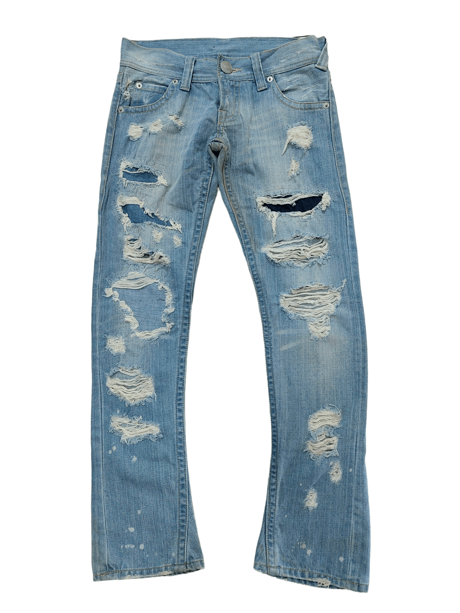 Vintage Sick Flare Low Rise Thrash Kurt Cobain Style Size 30" / US 8 / IT 44 - 2 Thumbnail