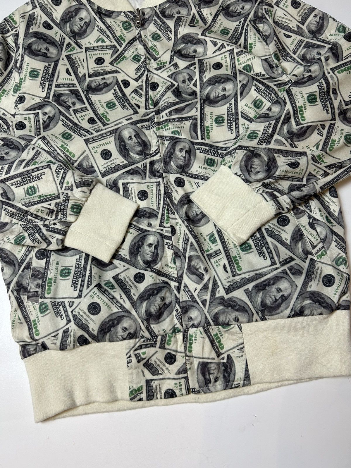 American Apparel × Vintage REVERSIBLE MONEY PRINTED BOMBER JACKET Size US M / EU 48-50 / 2 - 2 Thumbnail