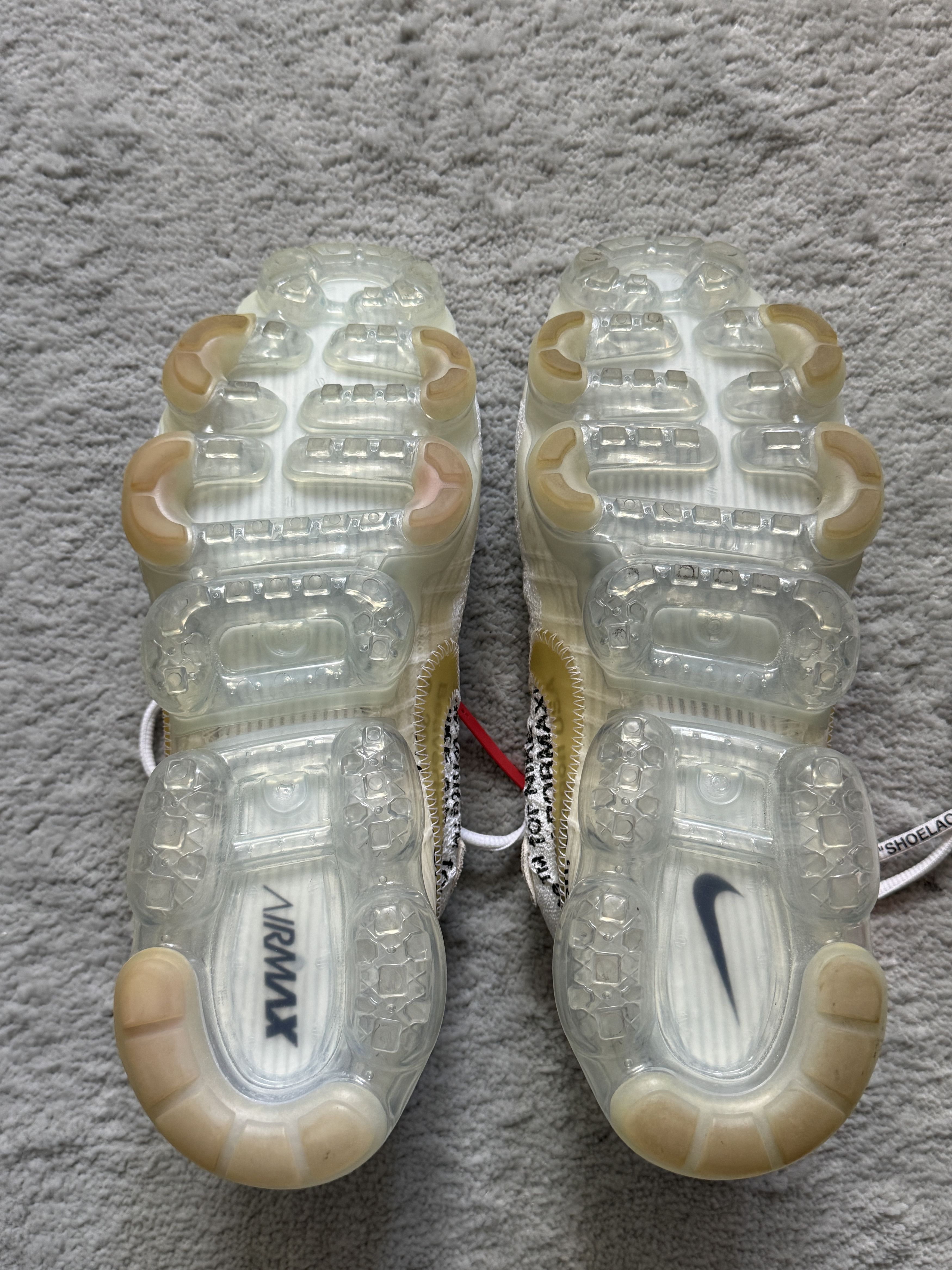 Virgil Abloh -Nike OFF WHITE- VAPORMAX PART 2 WHITE (10.5) Size US 10.5 / EU 43-44 - 5 Thumbnail