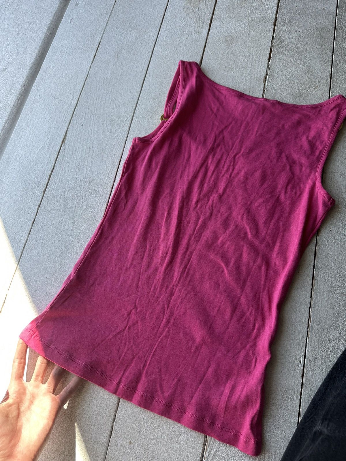 Vintage 🚨VNTG LAUREN RALPH LAUREN PINK TANK TOP CENTRAL LOGO Size M / US 6-8 / IT 42-44 - 7 Thumbnail