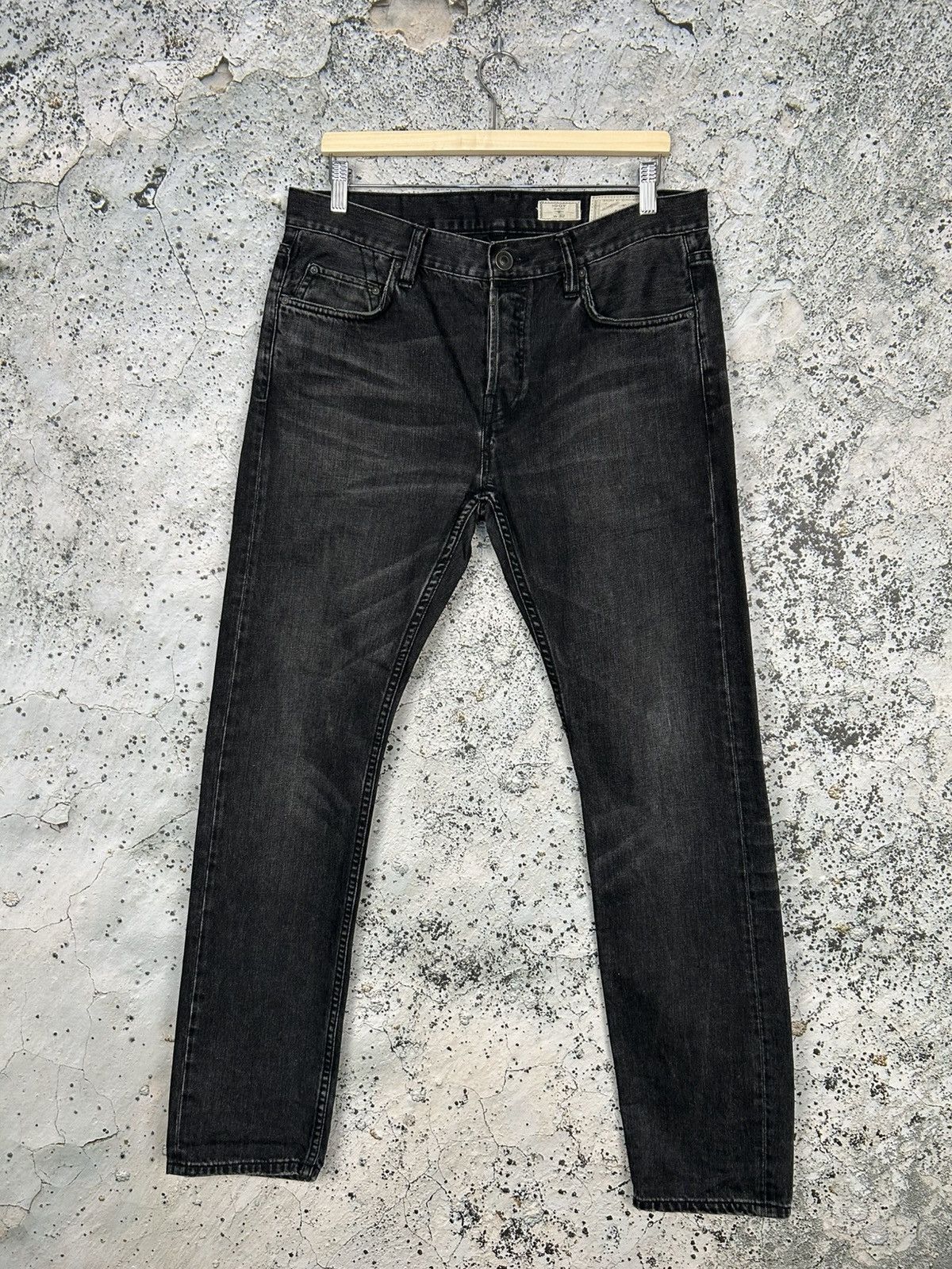 Allsaints Iggy Washed Black Denim Pants Jeans Grunge Rock