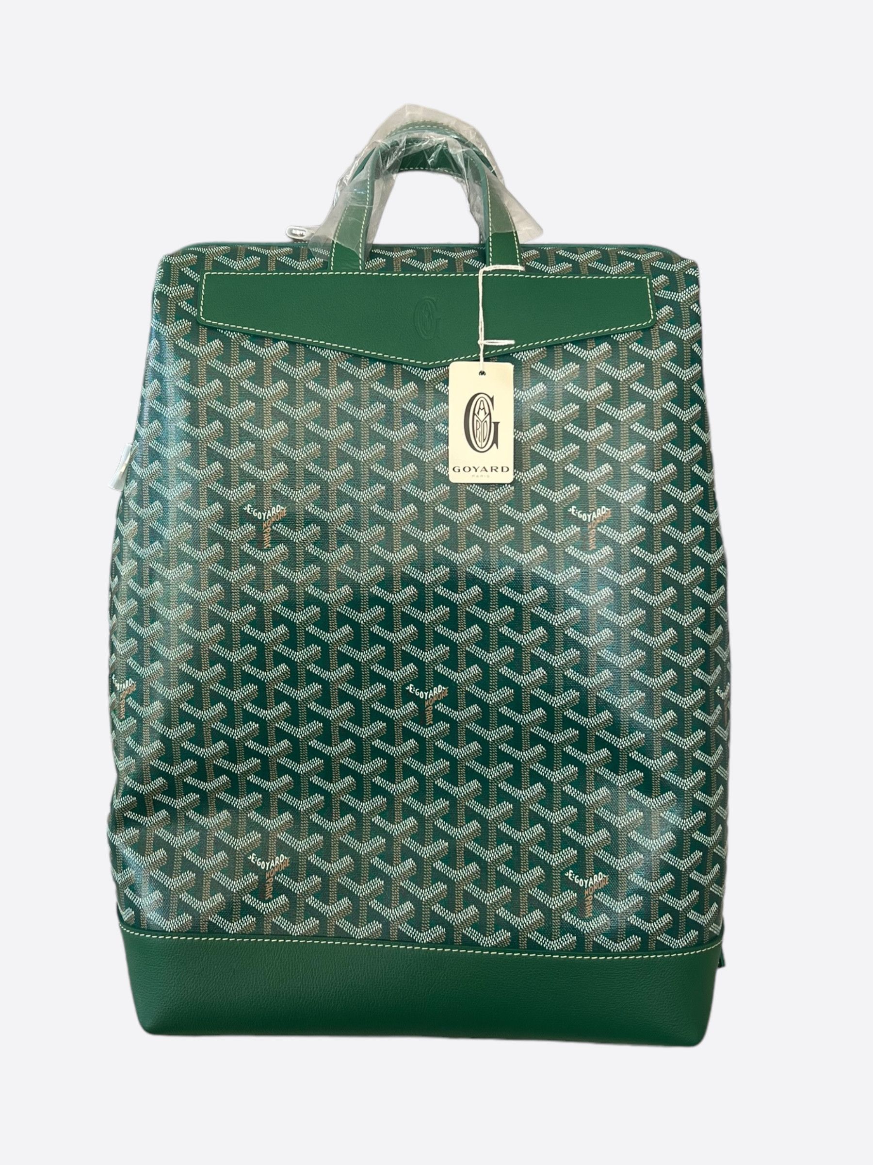 image of Goyard Green Goyardine Cisalpin Backpack, Men's