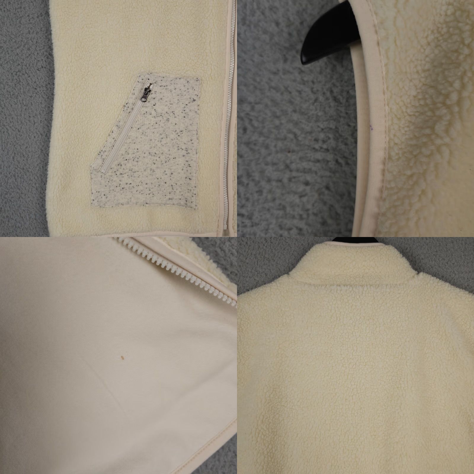Talbots T by Talbots Vest Womens L Cream Faux Sherpa Fleece Full Zip Lined Pockets Size L / US 10 / IT 46 - 8 Thumbnail