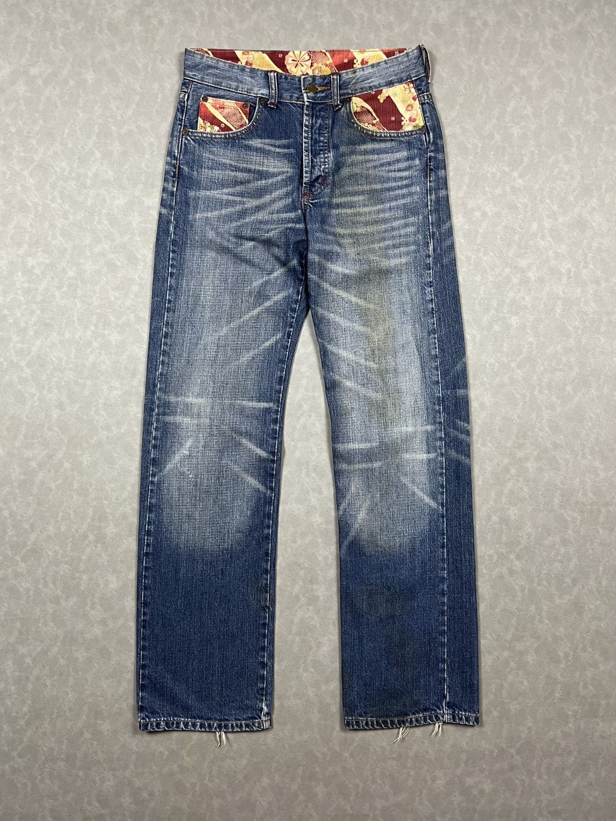 Takeo Kikuchi 90s Takeo Kikuchi floral denim pants Size US 31 - 2 Thumbnail