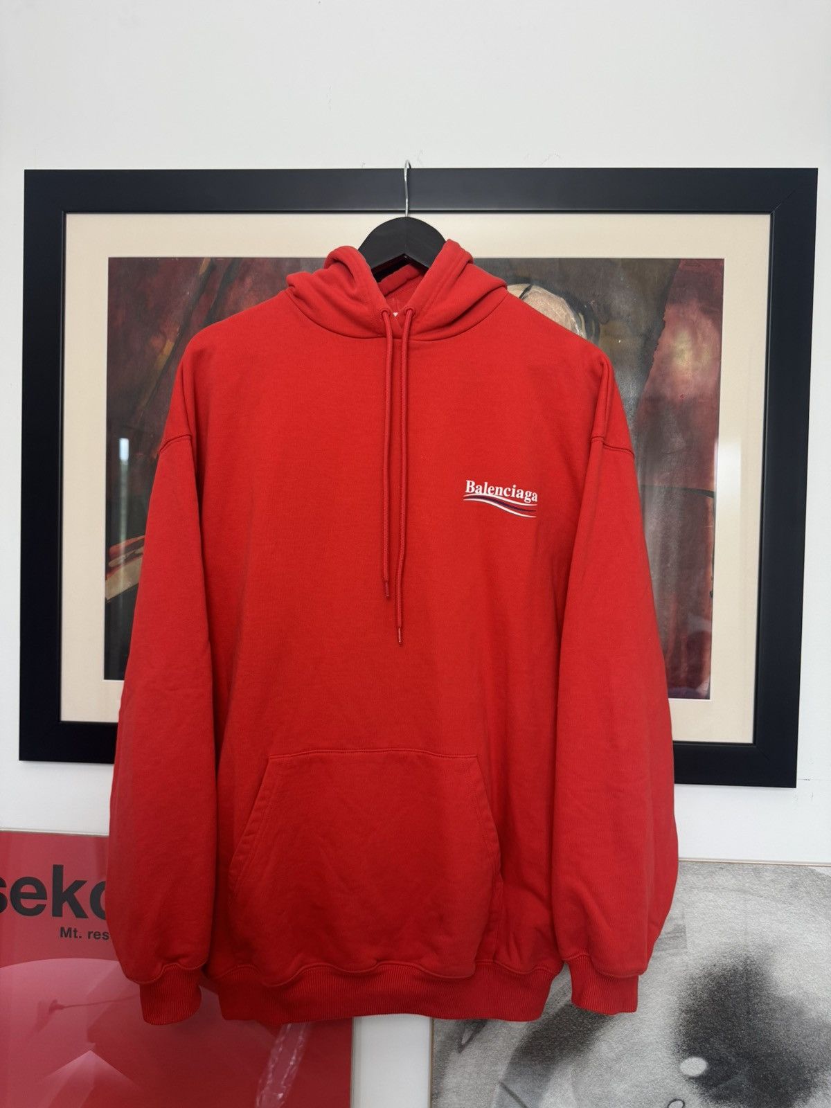 Balenciaga balenciaga political campaign hoodie oversize fit red rare Size US XS / EU 42 / 0 - 2 Thumbnail