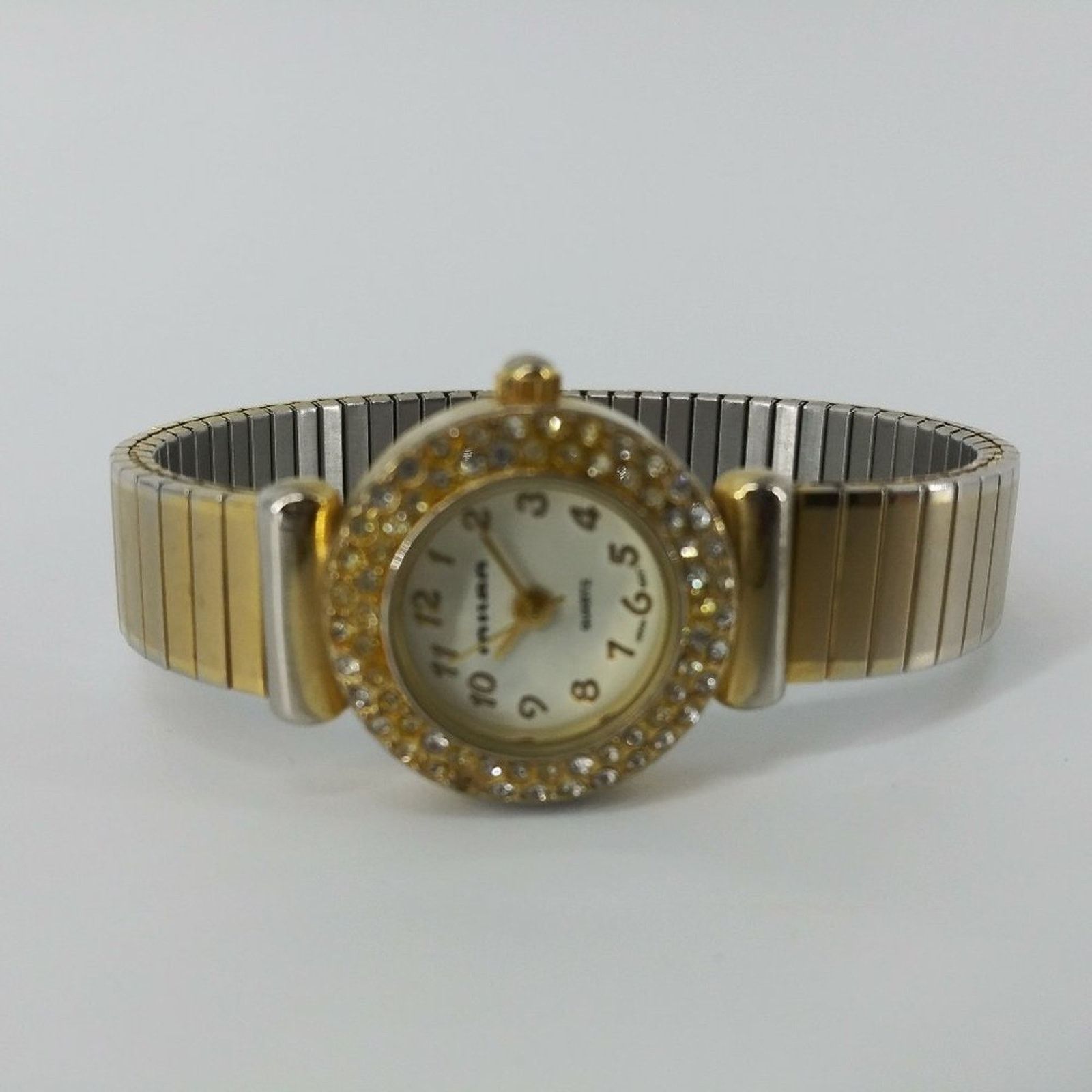 Other Vintage Milan Womens Gold Tone Stretch Bracelet Wristwatch Size ONE SIZE - 1 Thumbnail