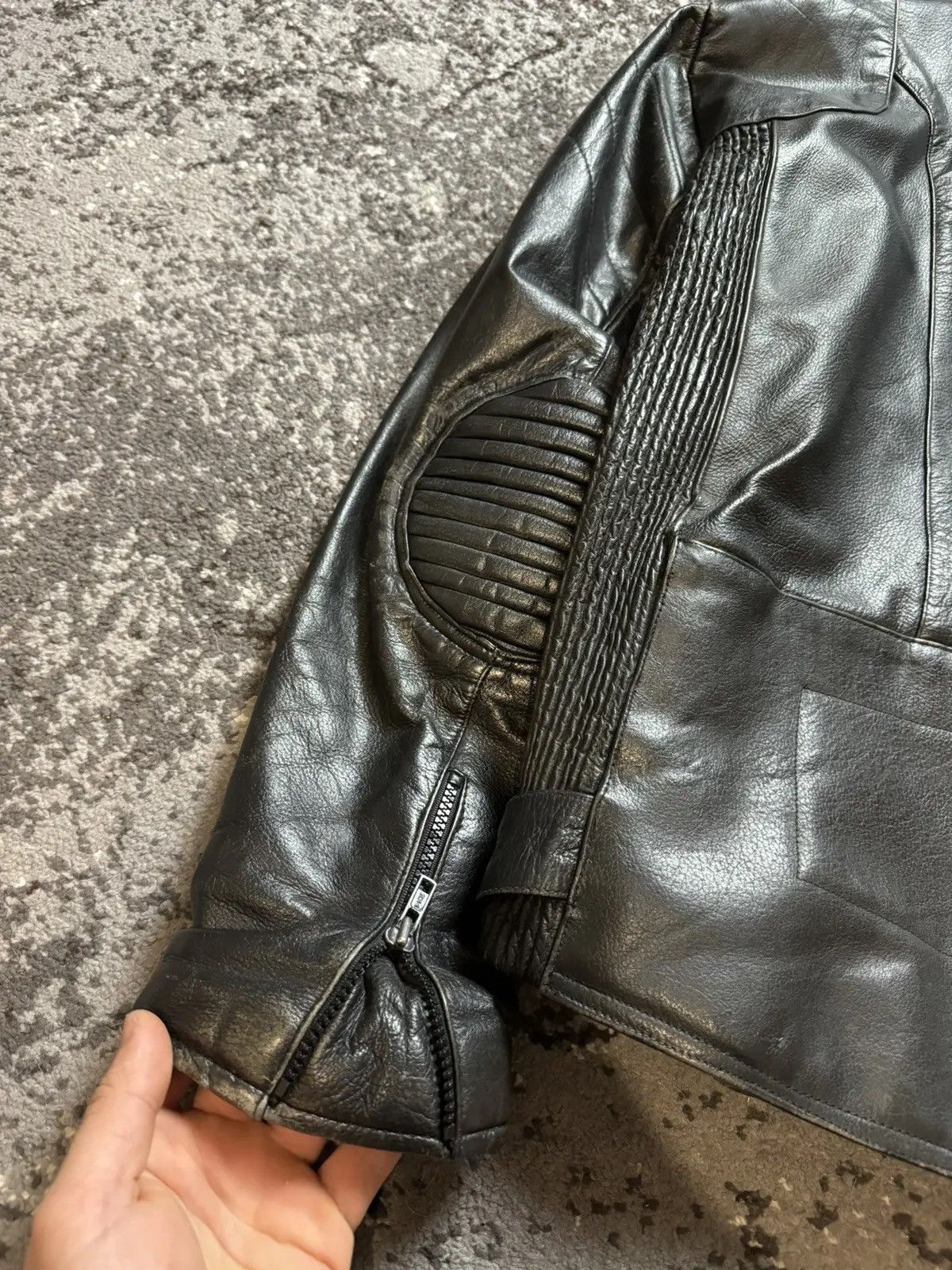 Japanese Brand × Vintage Vintage Y2K Leather Motorcycle Opium Owens Style LGB Bomber Size US S / EU 44-46 / 1 - 14 Thumbnail